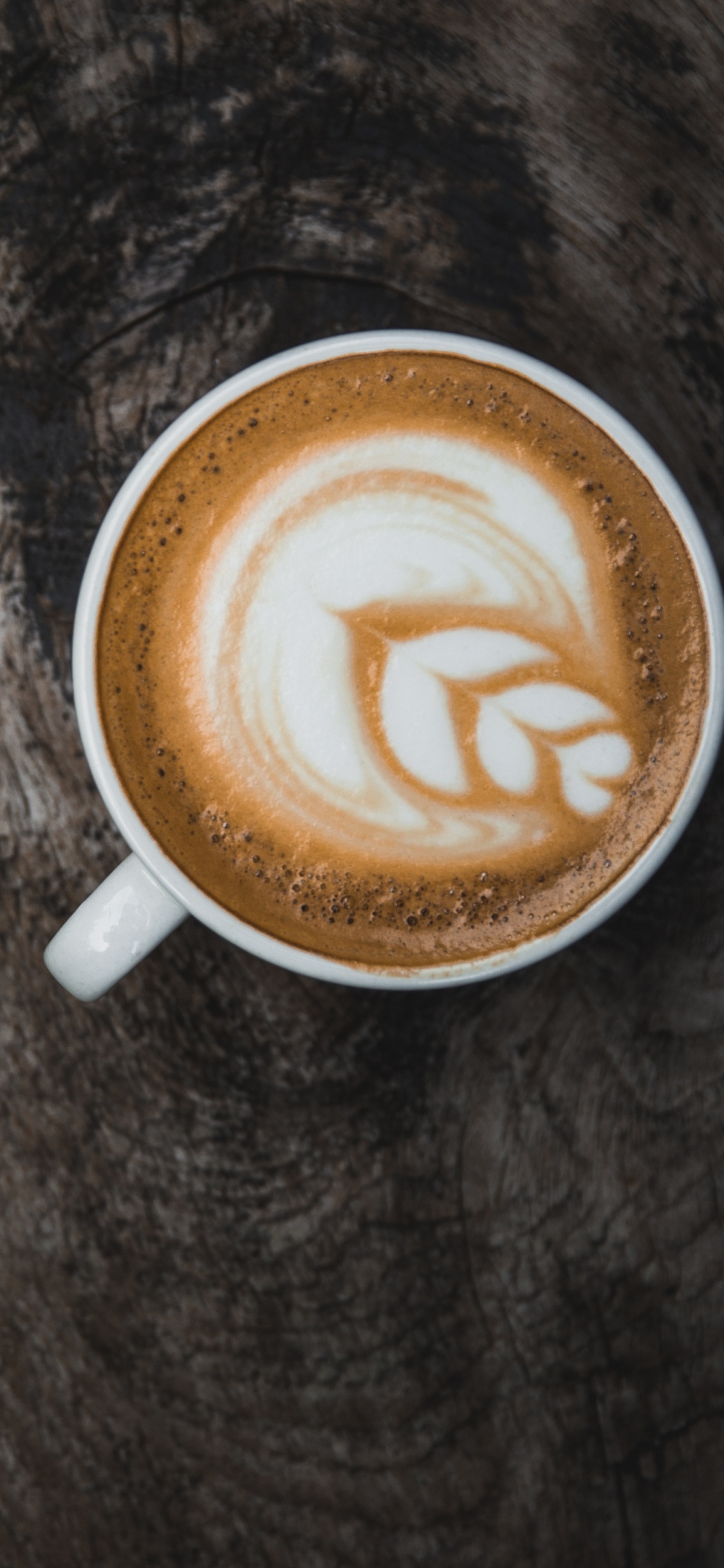 Обои капучино, латте, кофе, кафешка макиато, плоские белые в разрешении 1125x2436