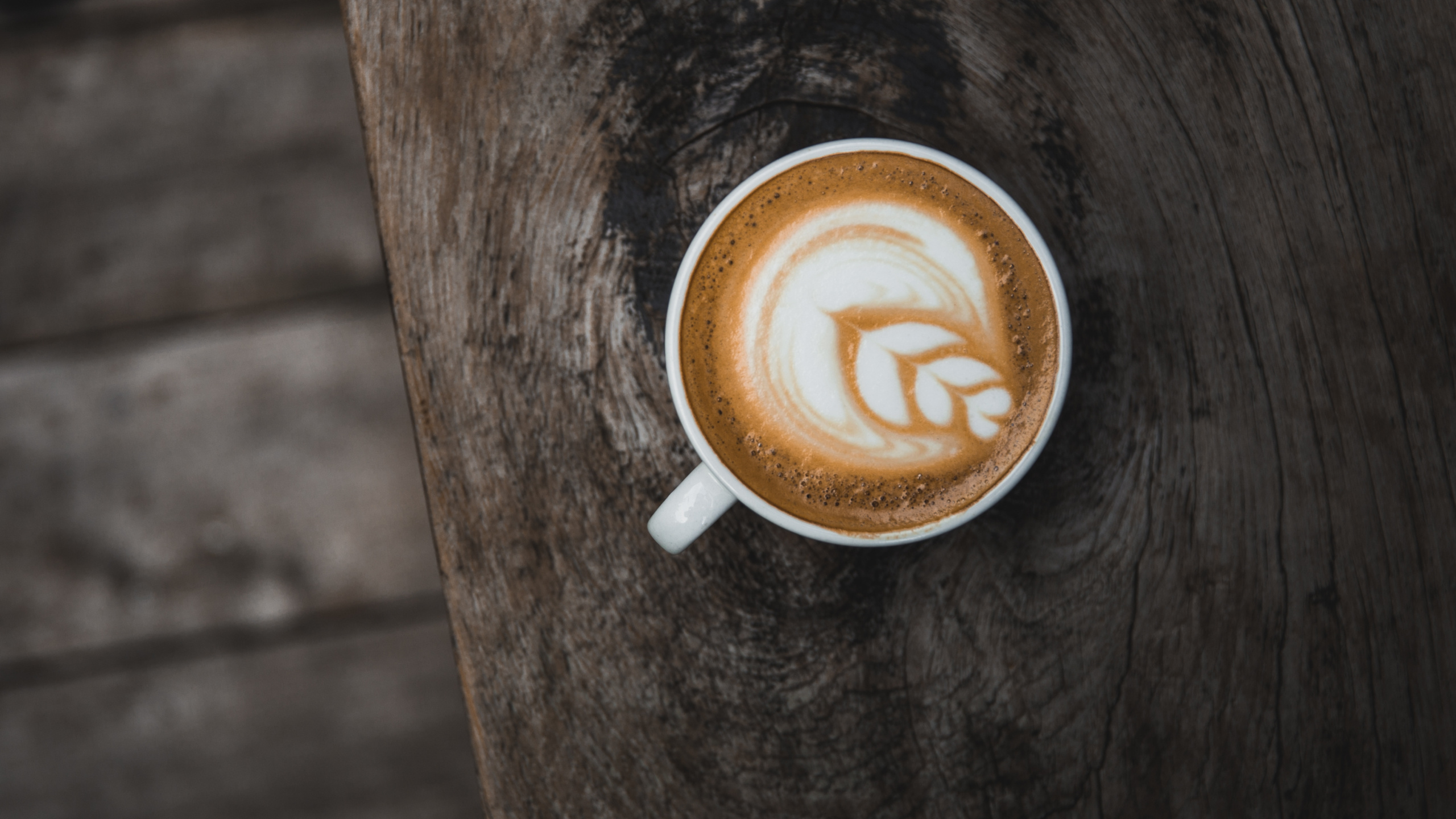 Обои капучино, латте, кофе, кафешка макиато, плоские белые в разрешении 2560x1440