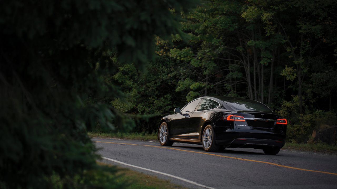 Обои авто, электромобиль, Tesla Model S, спорткар, суперкар в разрешении 1280x720