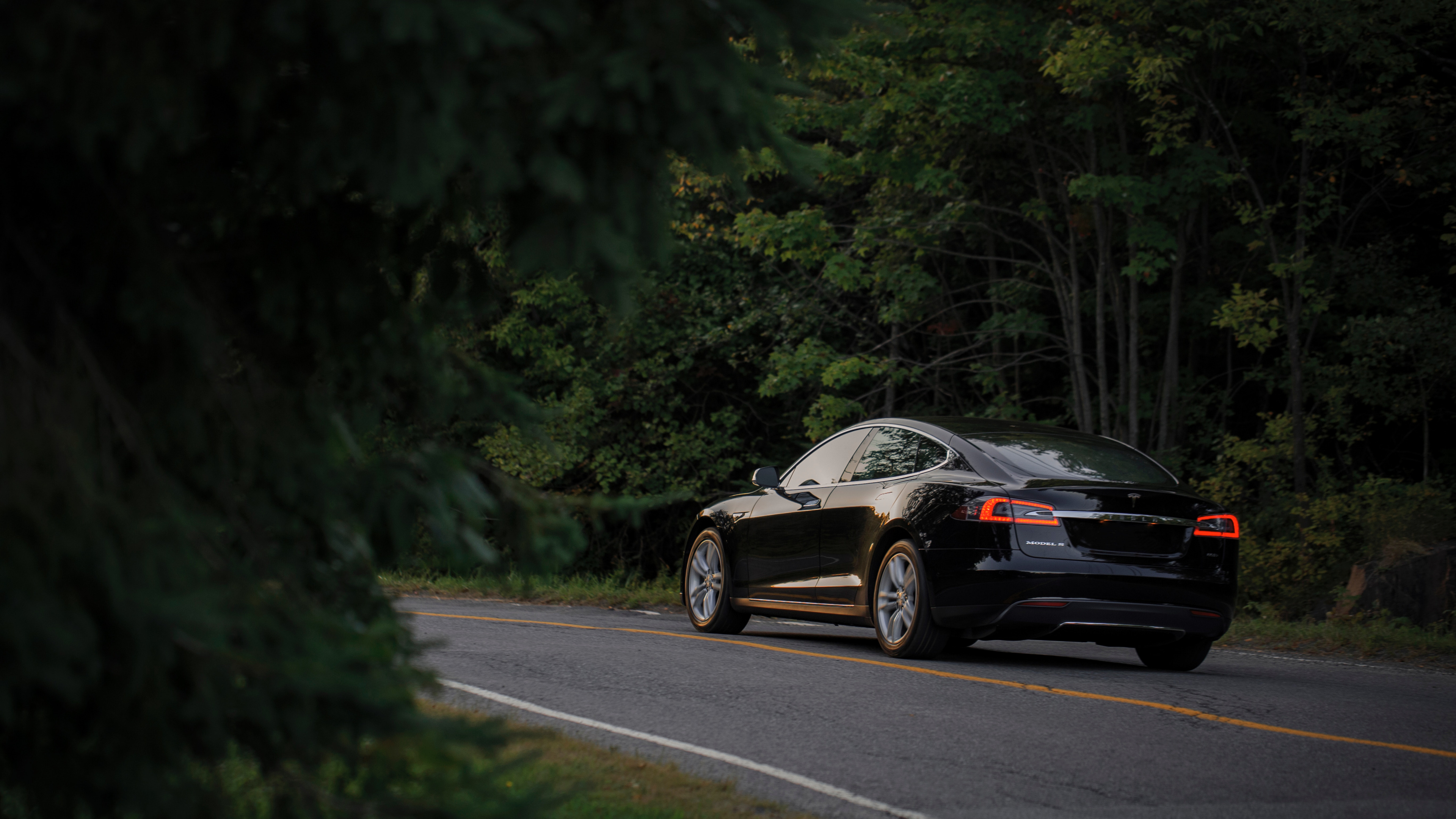 Обои авто, электромобиль, Tesla Model S, спорткар, суперкар в разрешении 3840x2160