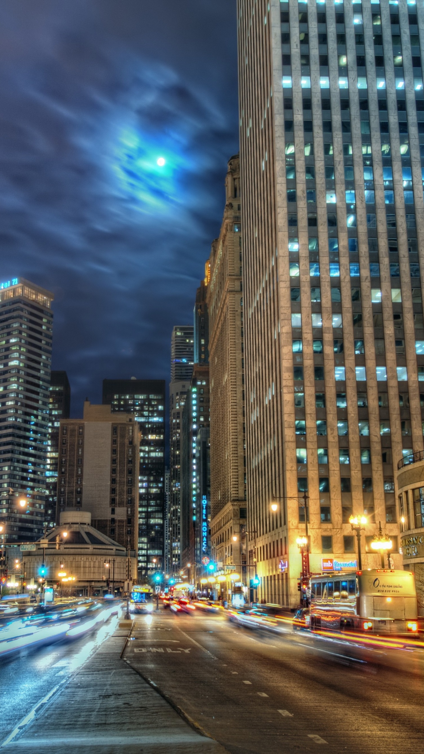 Обои Чикаго, город, городской район, городской пейзаж, метрополия в разрешении 1440x2560