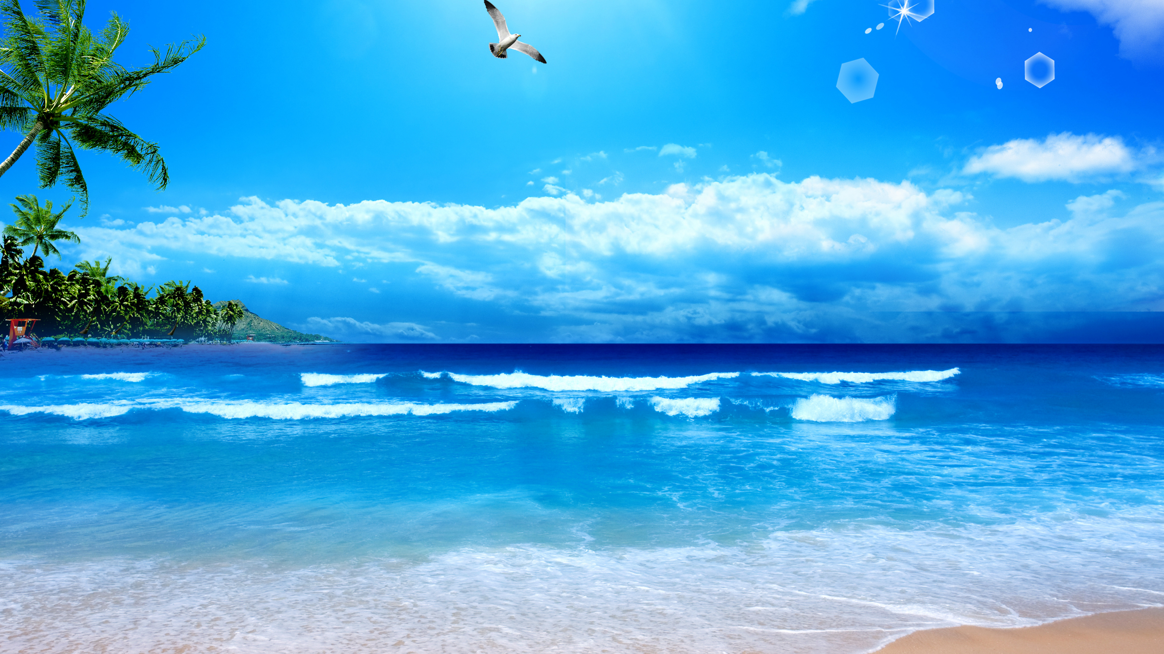 Обои водоем, океан, природа, море, синий в разрешении 3840x2160