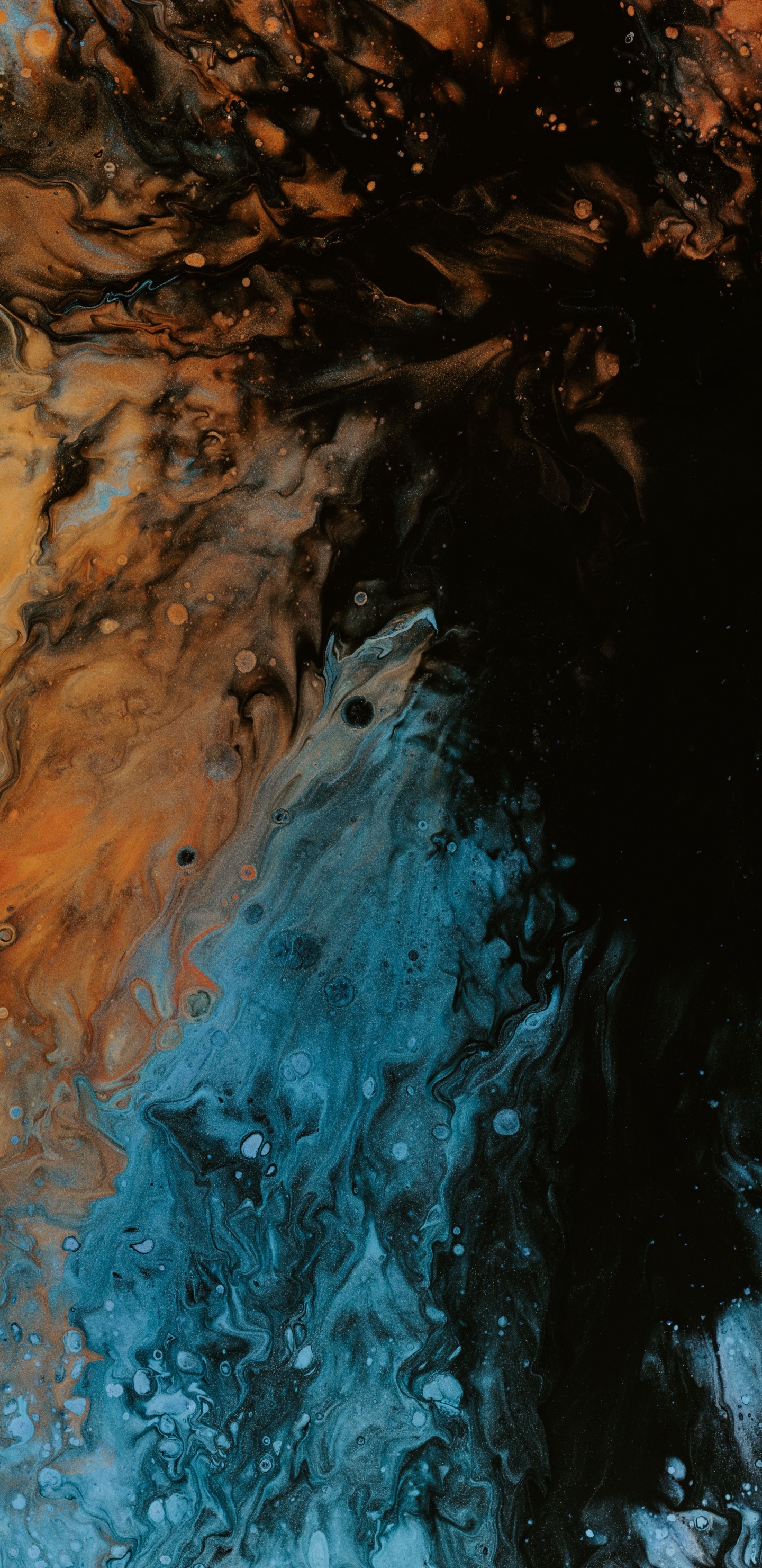 Обои геология, пещера, формирование, отражение, земля в разрешении 1440x2960