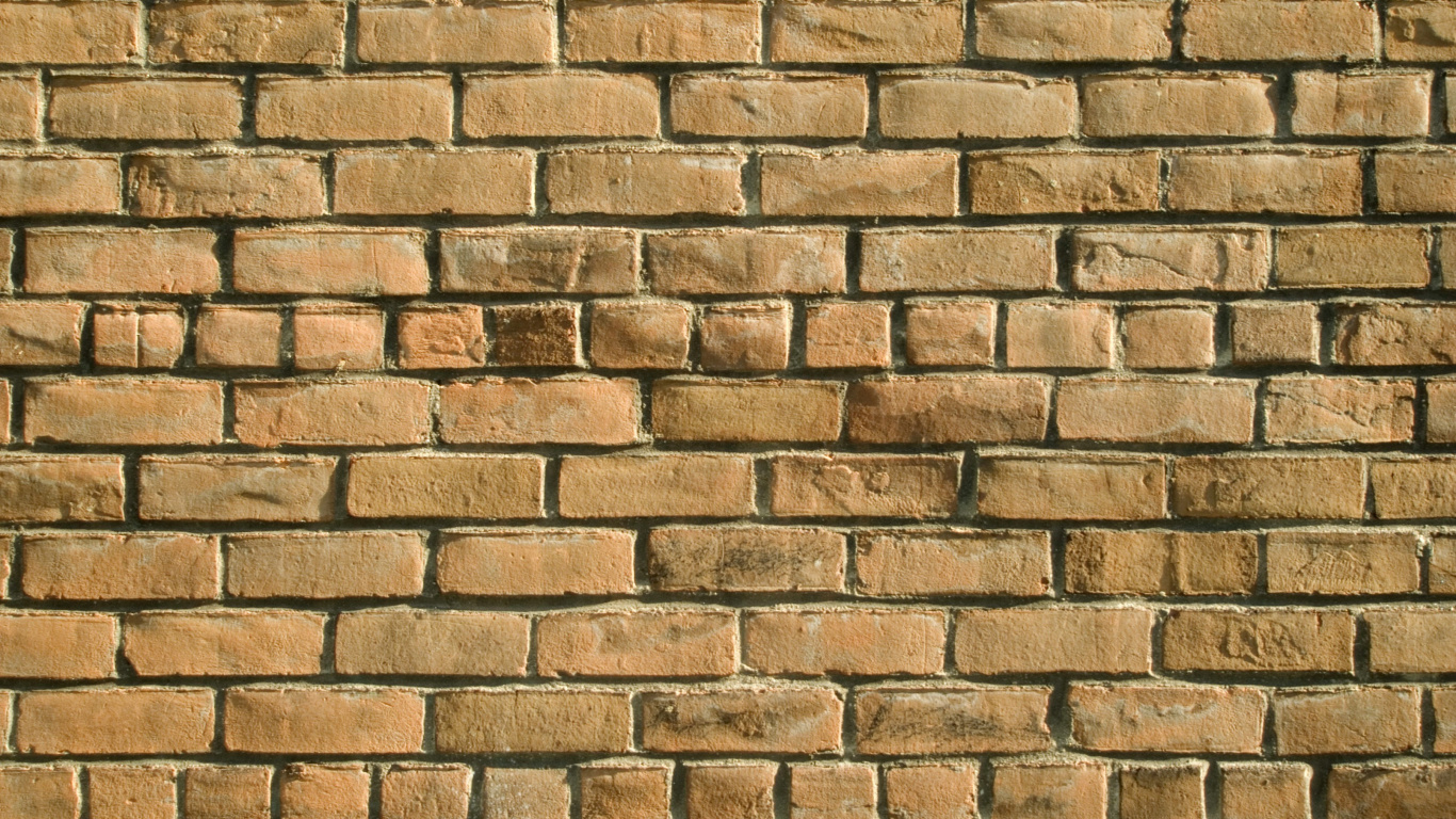 Обои кирпичная кладка, дизайн, Ландшафтный дизайн, кирпич, стена в разрешении 1366x768
