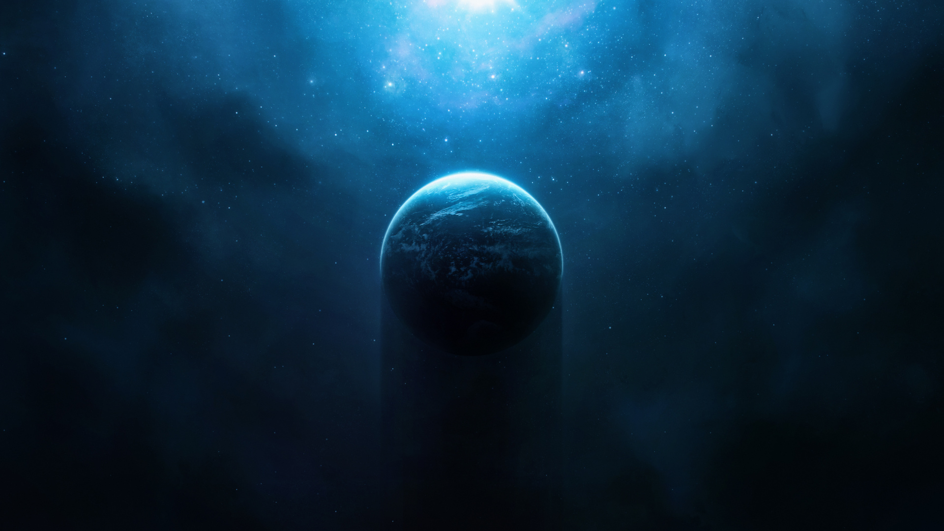 Обои атмосфера, земля, синий, астрономический объект, свет в разрешении 1920x1080