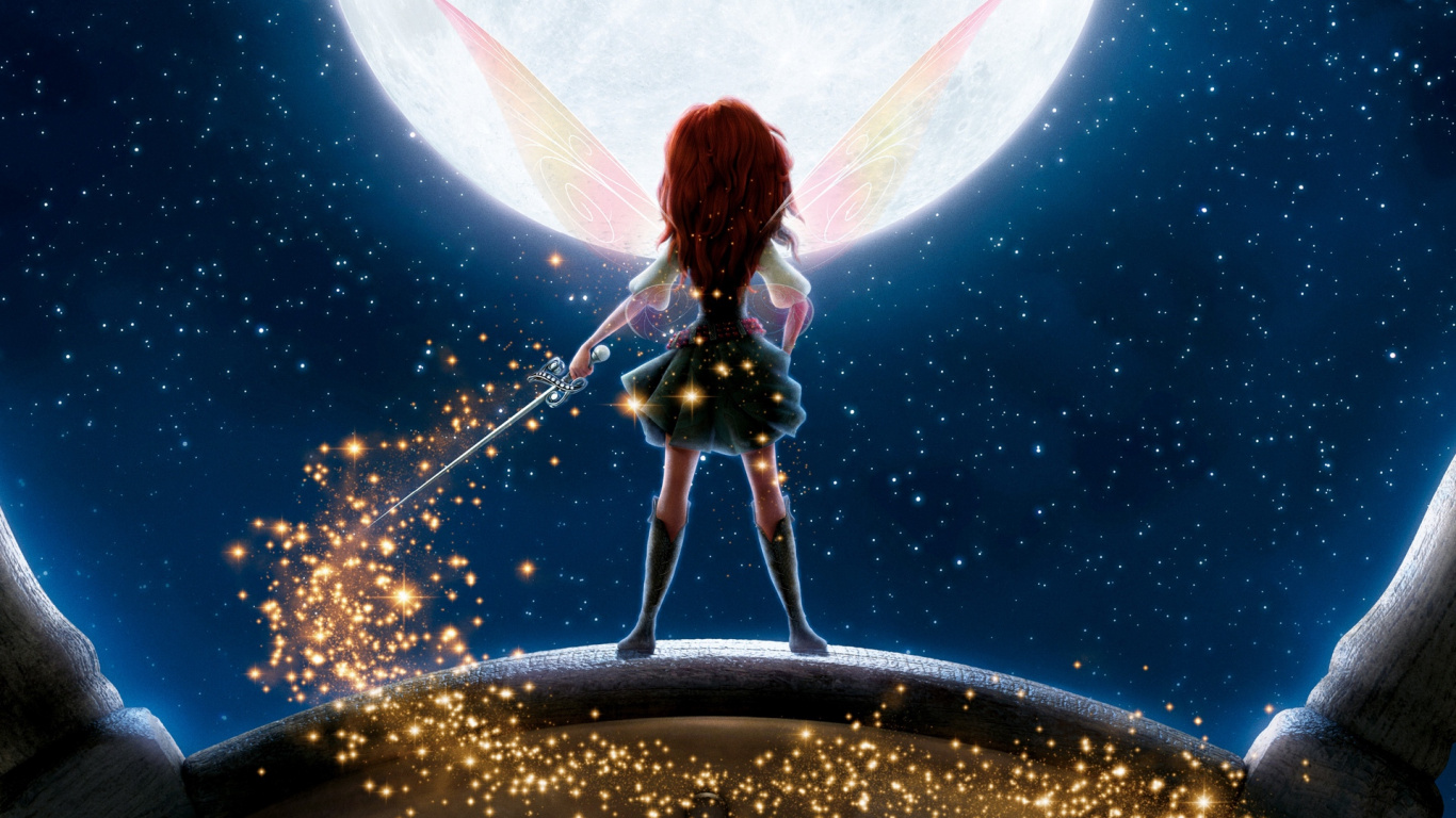 Обои Disney Феи, Тинкер Белл, Уолт Дисней, космос, астрономический объект в разрешении 1366x768