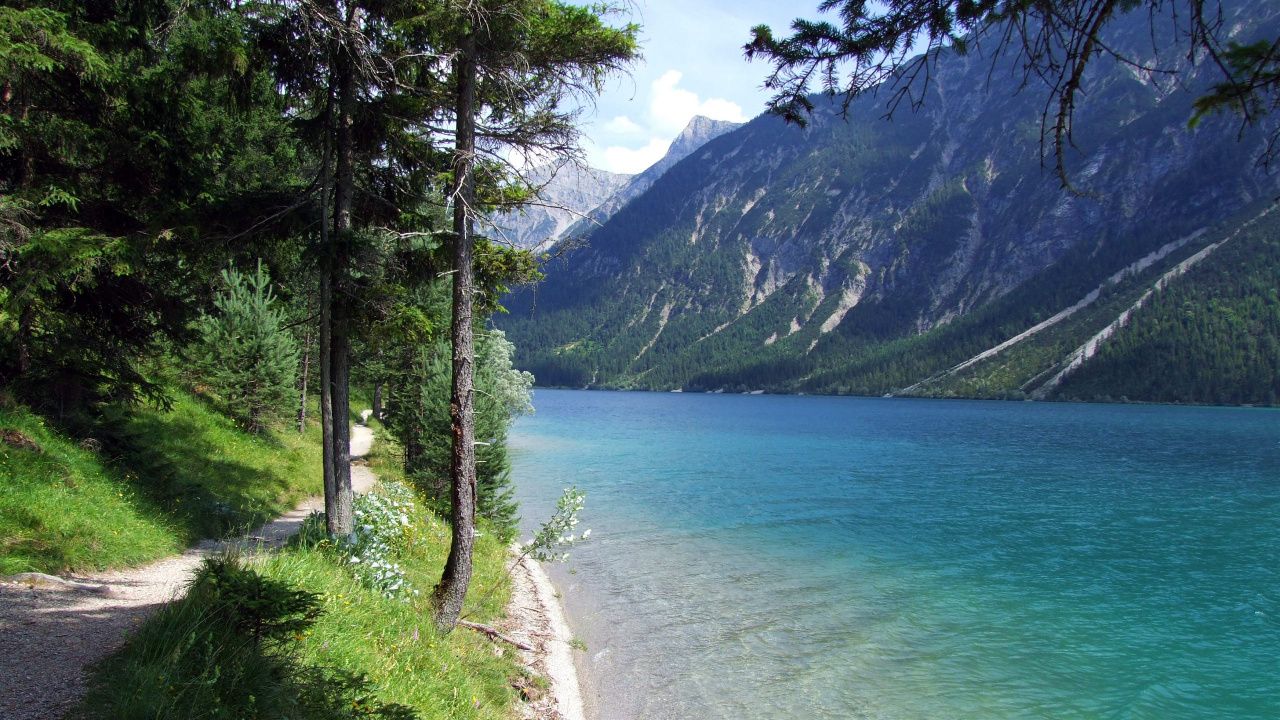 Обои природа, гидроресурсы, озеро, дикая местность, Банк в разрешении 1280x720