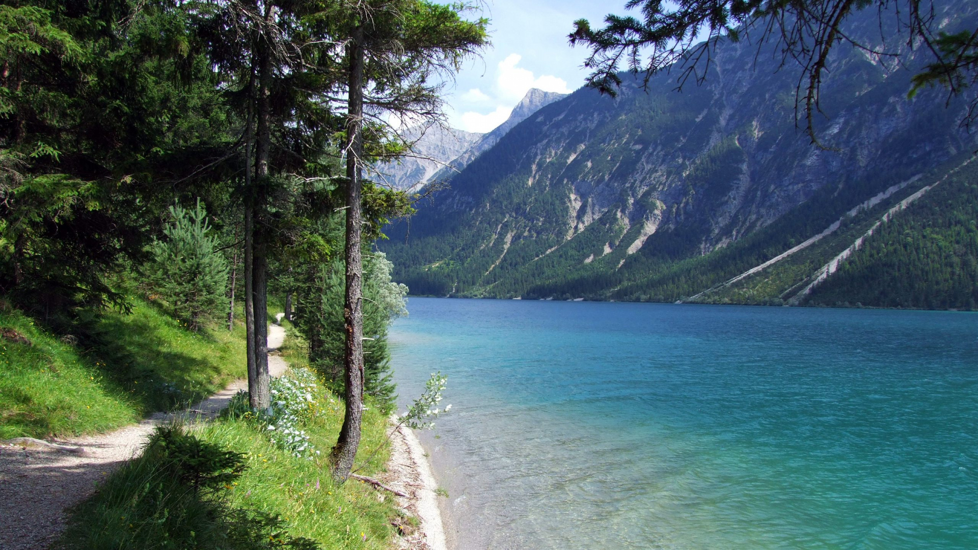 Обои природа, гидроресурсы, озеро, дикая местность, Банк в разрешении 1920x1080