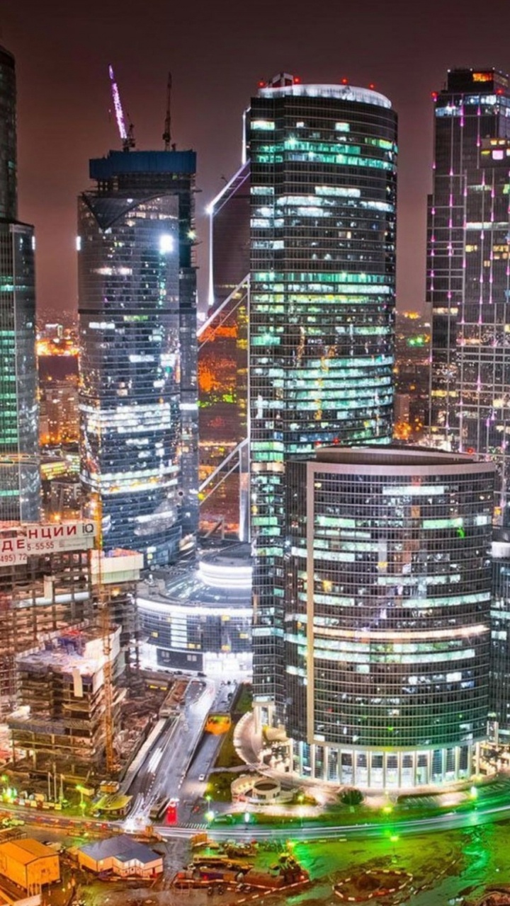 Обои городской пейзаж, город, метрополия, городской район, небоскреб в разрешении 720x1280