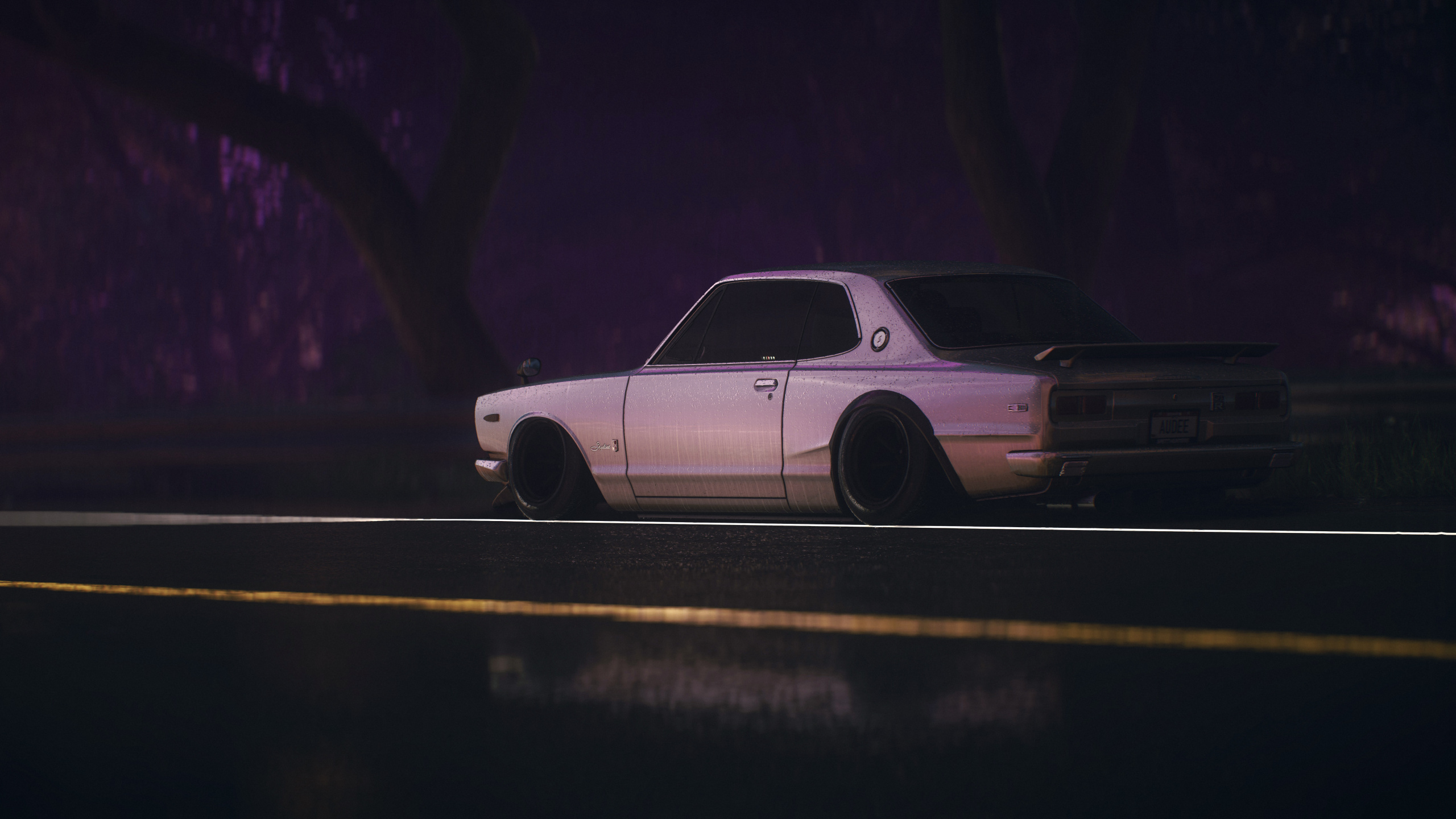 Обои need for speed, авто, компактный автомобиль, автомобильный экстерьер, автомобильное освещение в разрешении 2560x1440