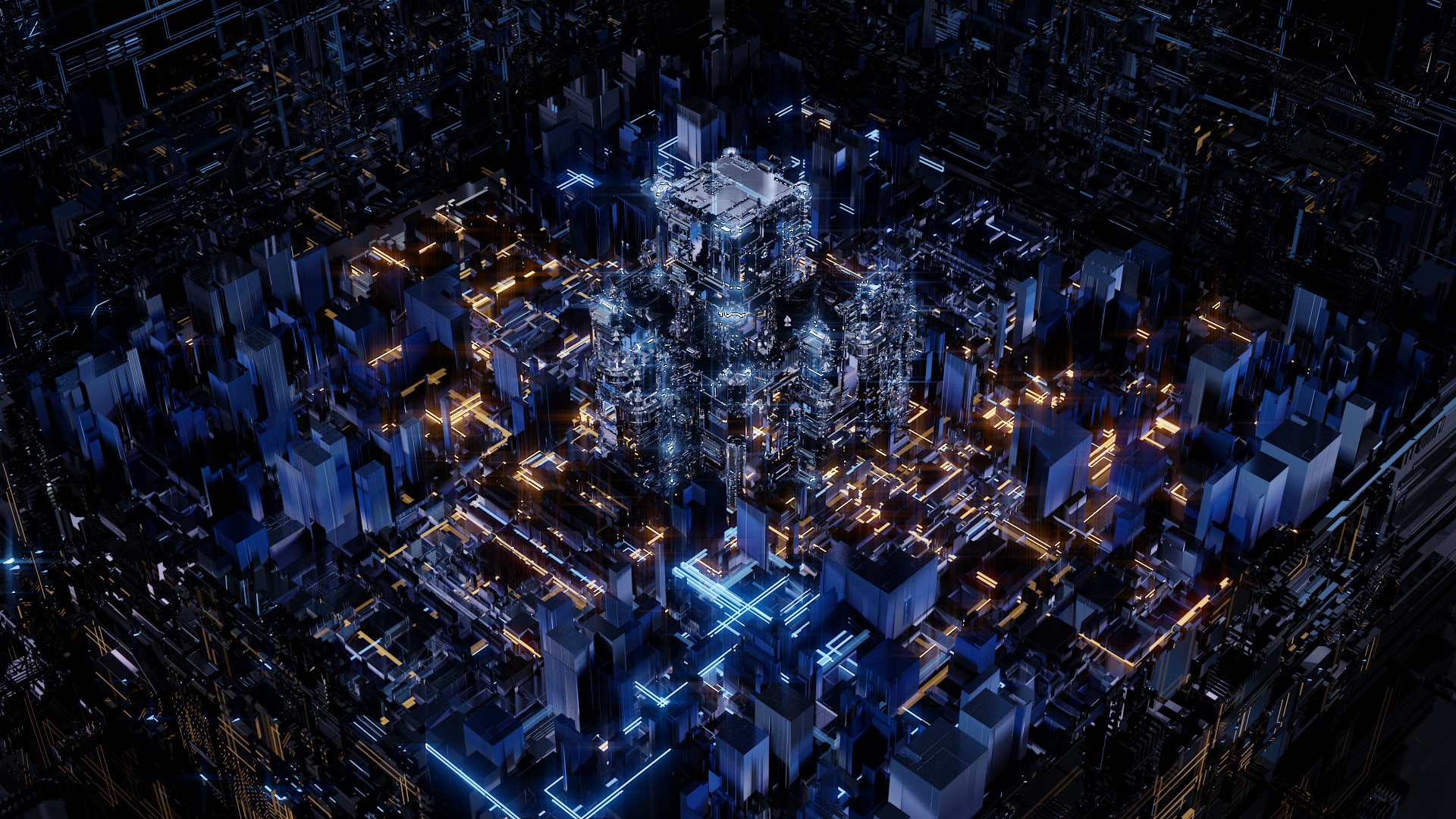 Обои метрополия, синий, вода, синий кобальт, электрик в разрешении 1920x1080