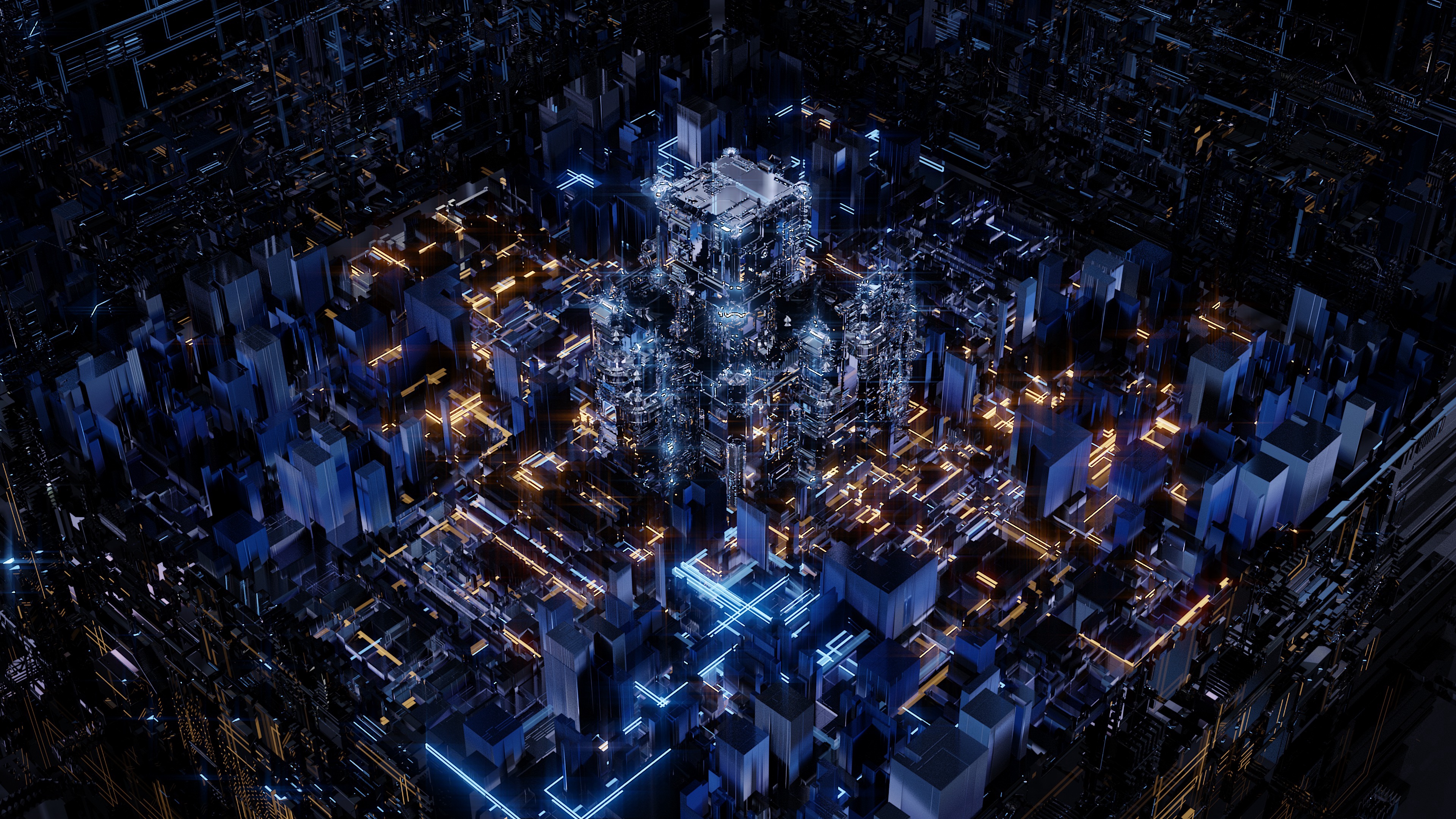 Обои метрополия, синий, вода, синий кобальт, электрик в разрешении 3840x2160