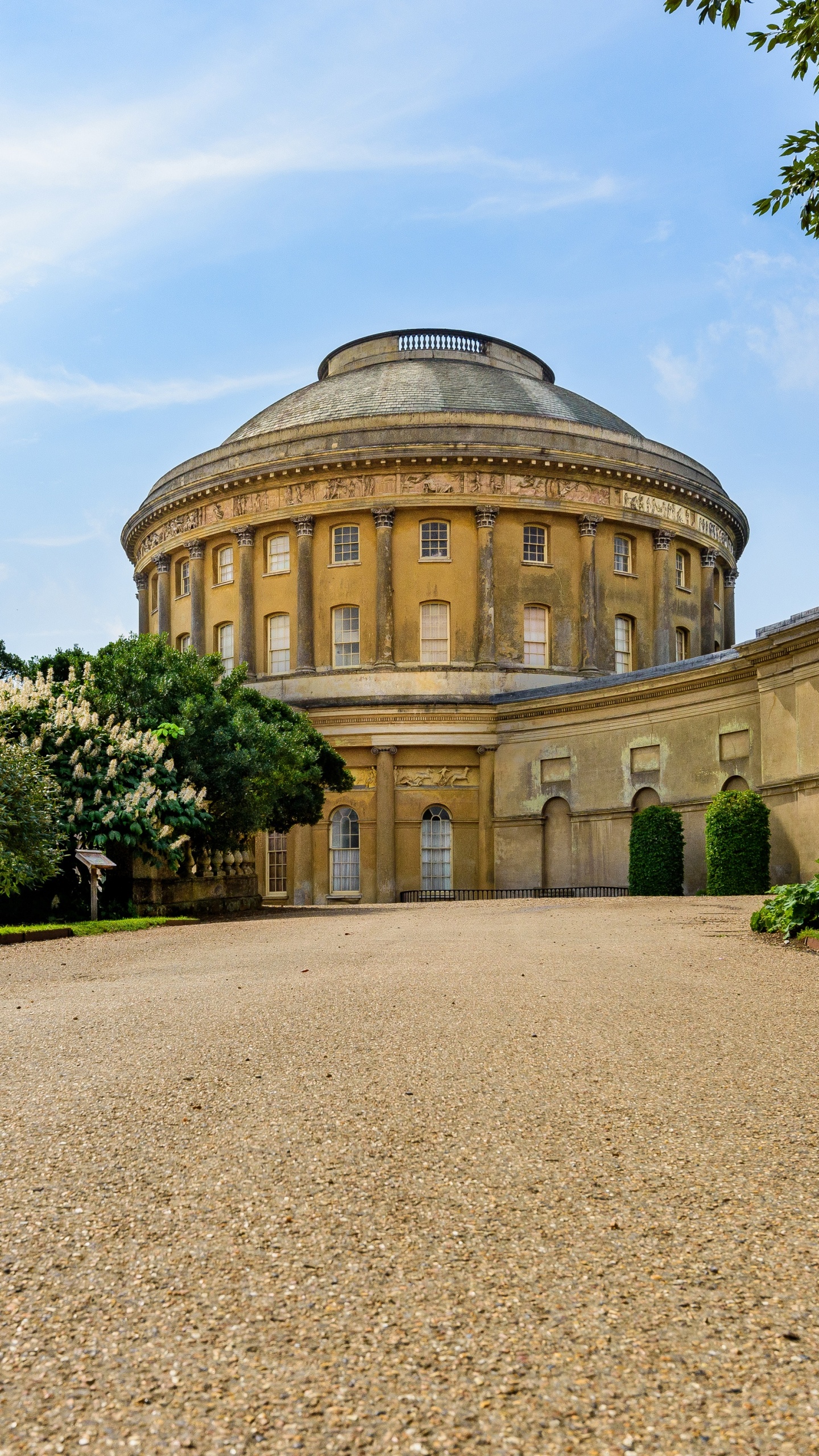 Обои Дом Ickworth, дворец, ориентир, здание, дерево в разрешении 1440x2560