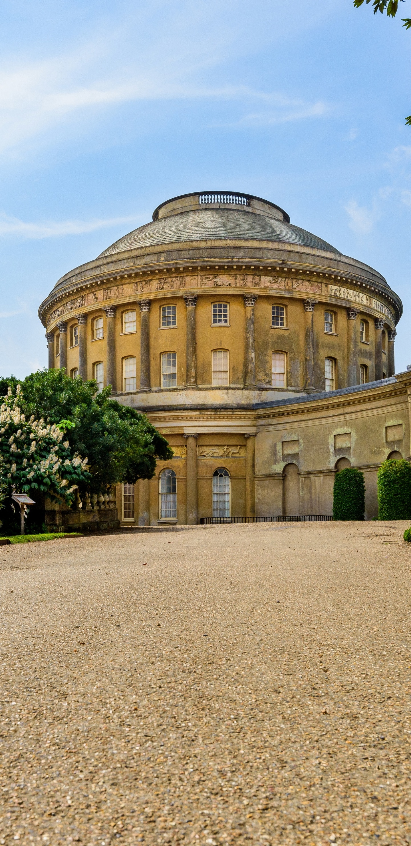 Обои Дом Ickworth, дворец, ориентир, здание, дерево в разрешении 1440x2960