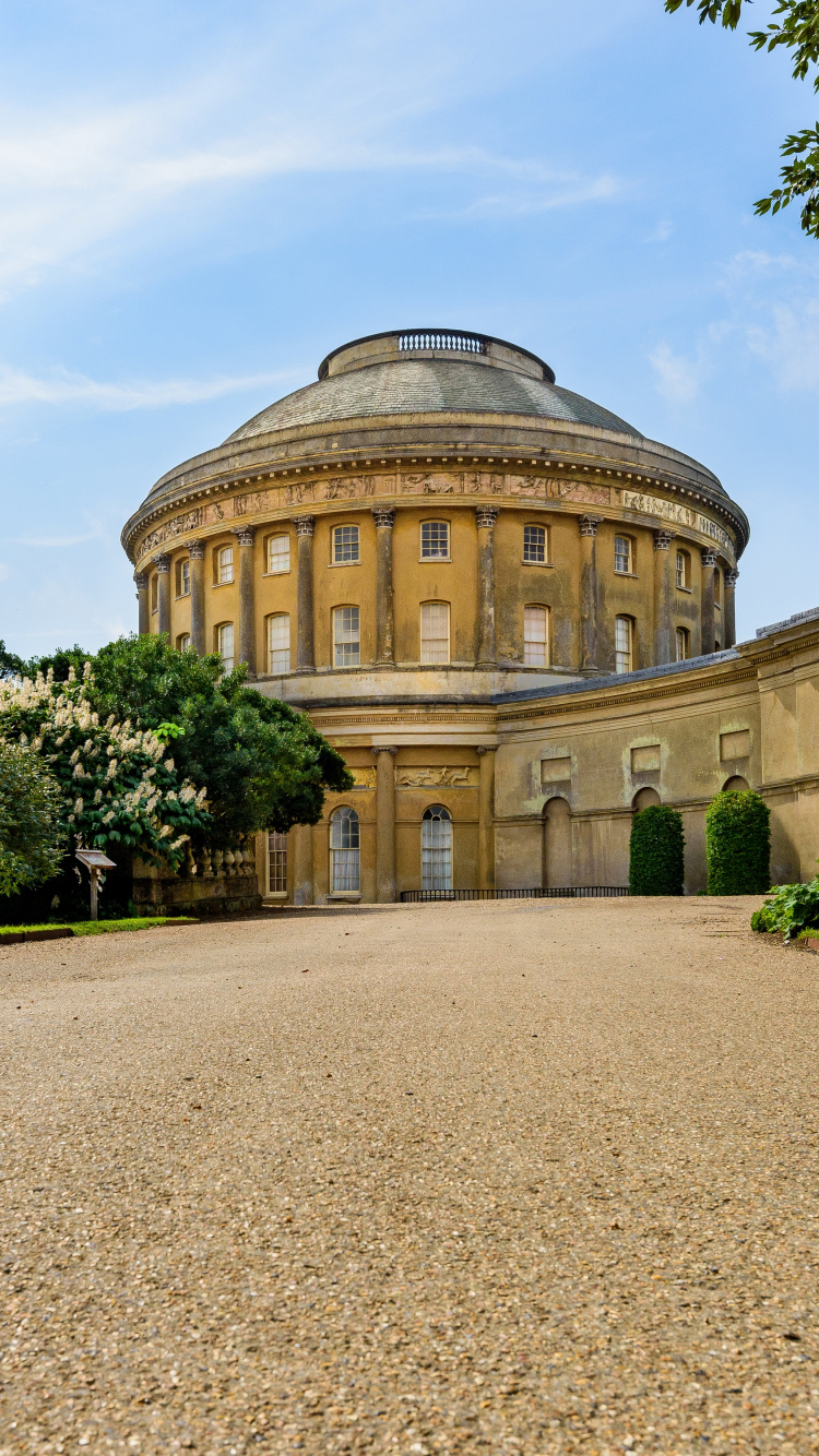 Обои Дом Ickworth, дворец, ориентир, здание, дерево в разрешении 750x1334
