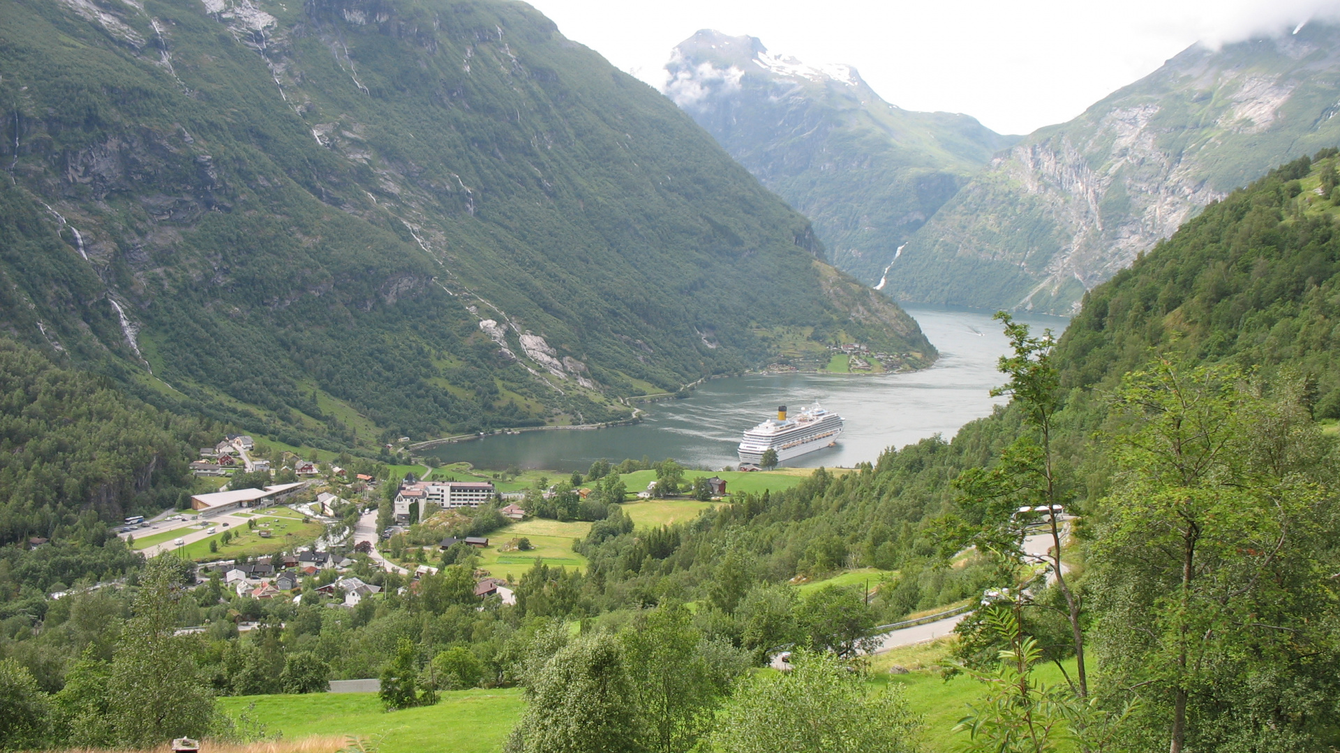 Обои нагорье, фьорд, Альпы, Долина, гора в разрешении 1920x1080