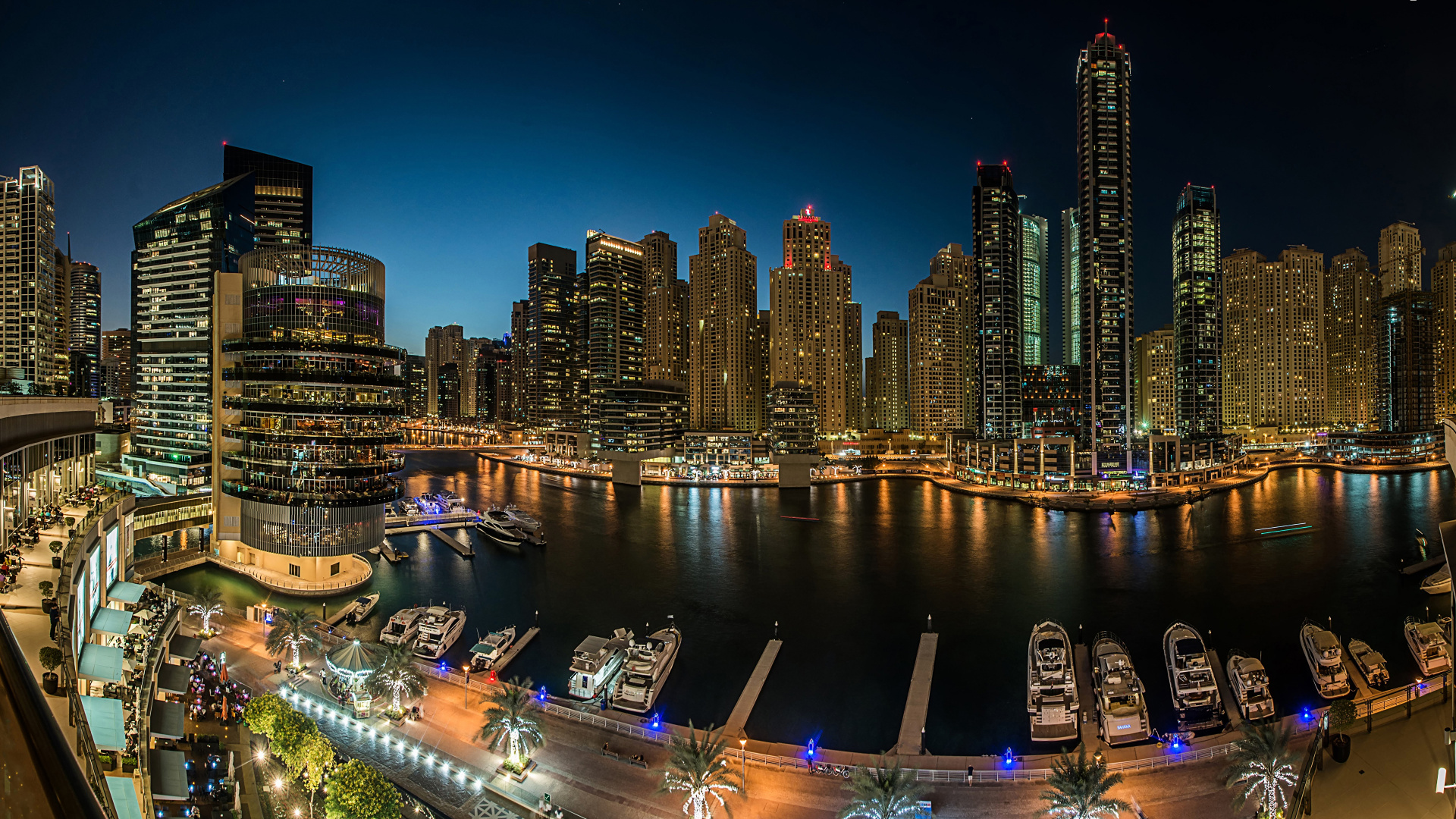 Обои город, городской пейзаж, городской район, метрополия, отражение в разрешении 1920x1080