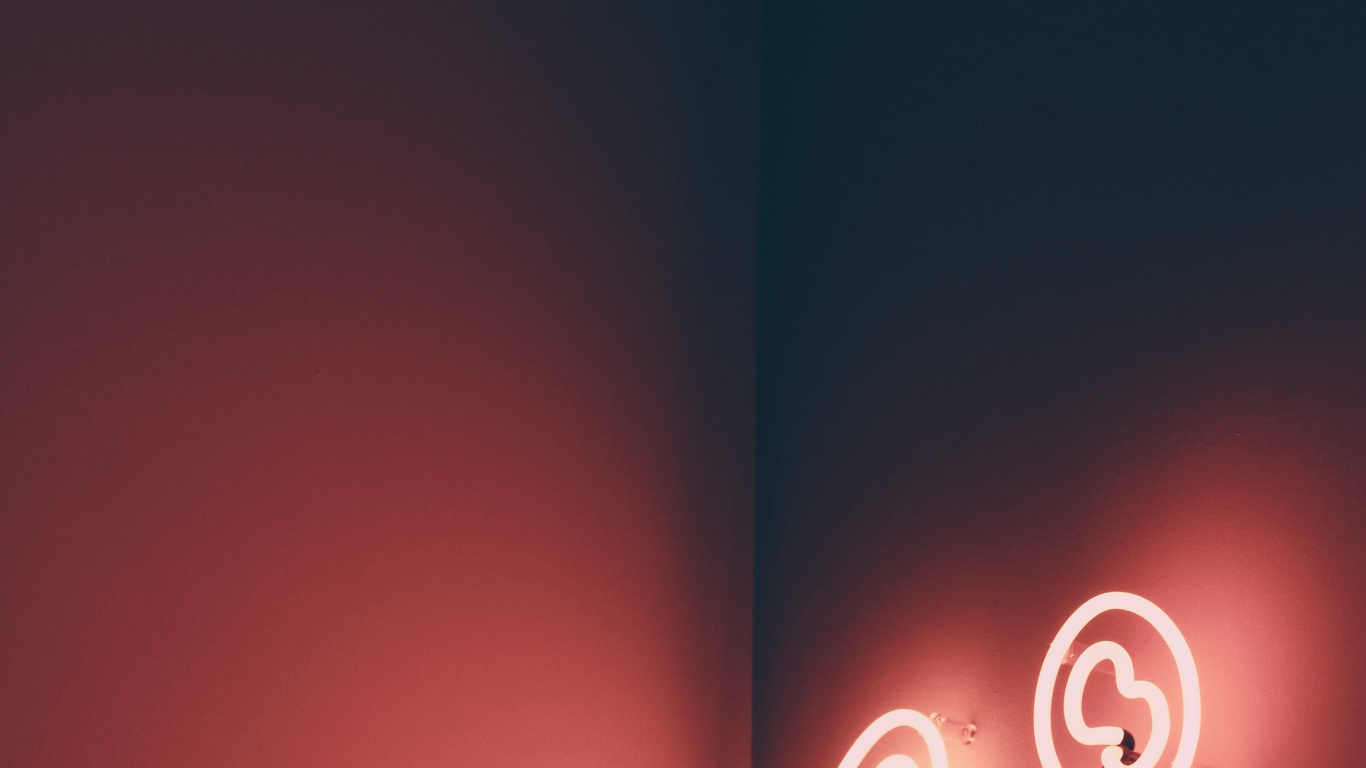 Обои свет, неон, Молодой Т Bugsey, графика, сердце в разрешении 1366x768