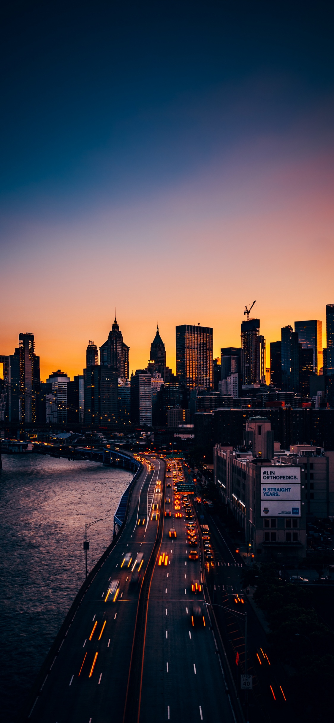 Обои городской пейзаж, Бруклинский мост, андроид, смартфон, здание в разрешении 1125x2436