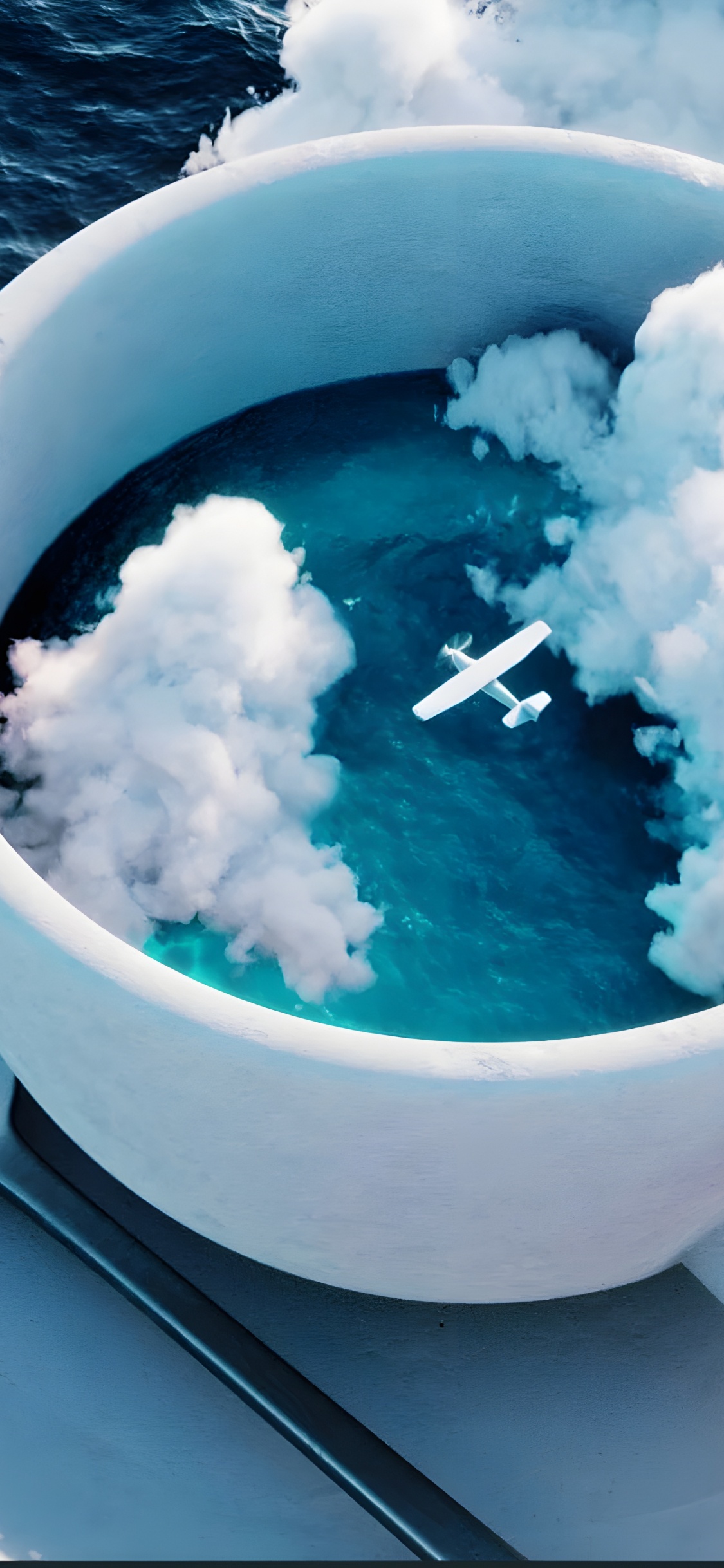 Обои вода, снег, чашка, посуда, жидкий в разрешении 1125x2436