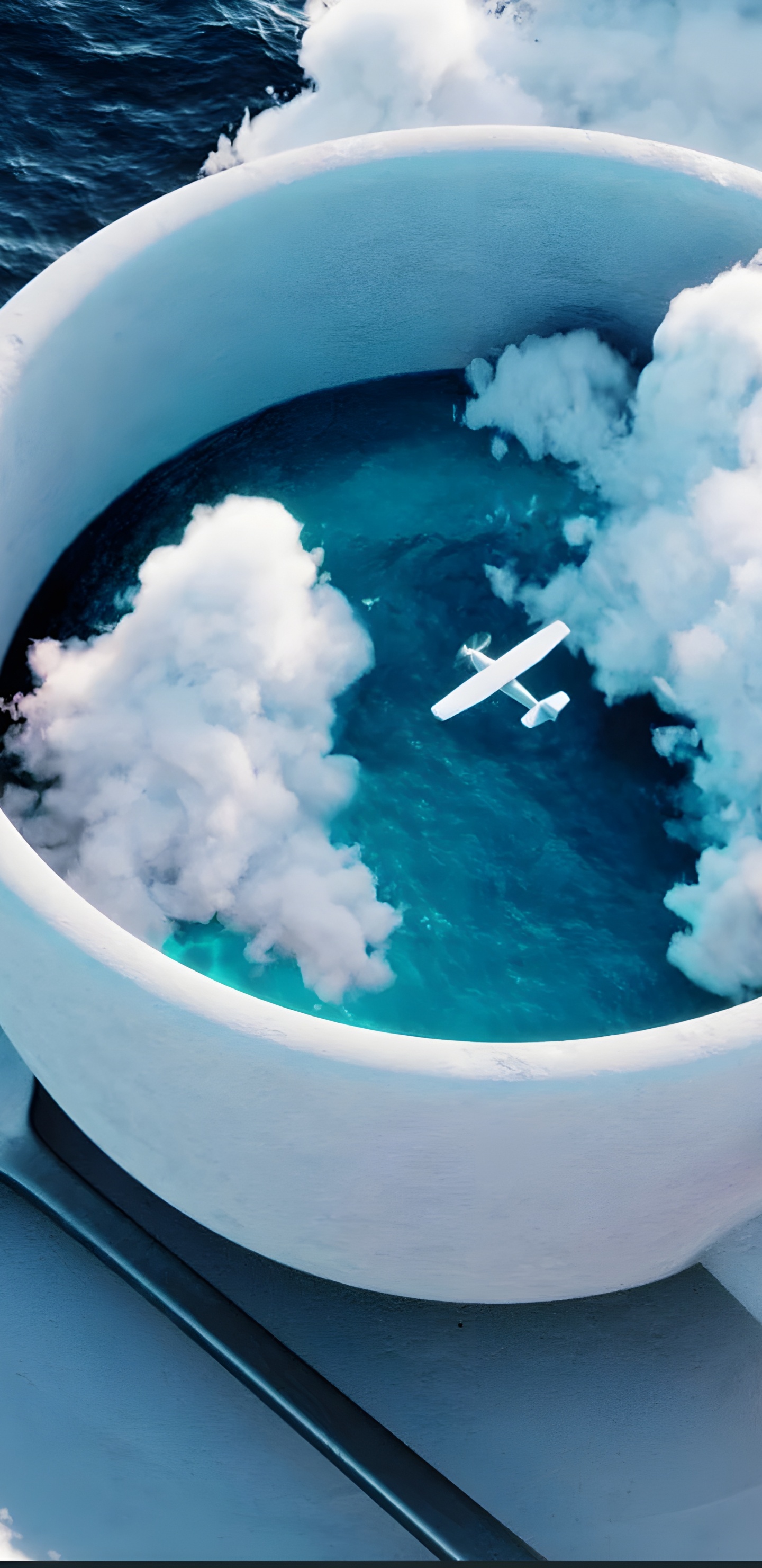 Обои вода, снег, чашка, посуда, жидкий в разрешении 1440x2960