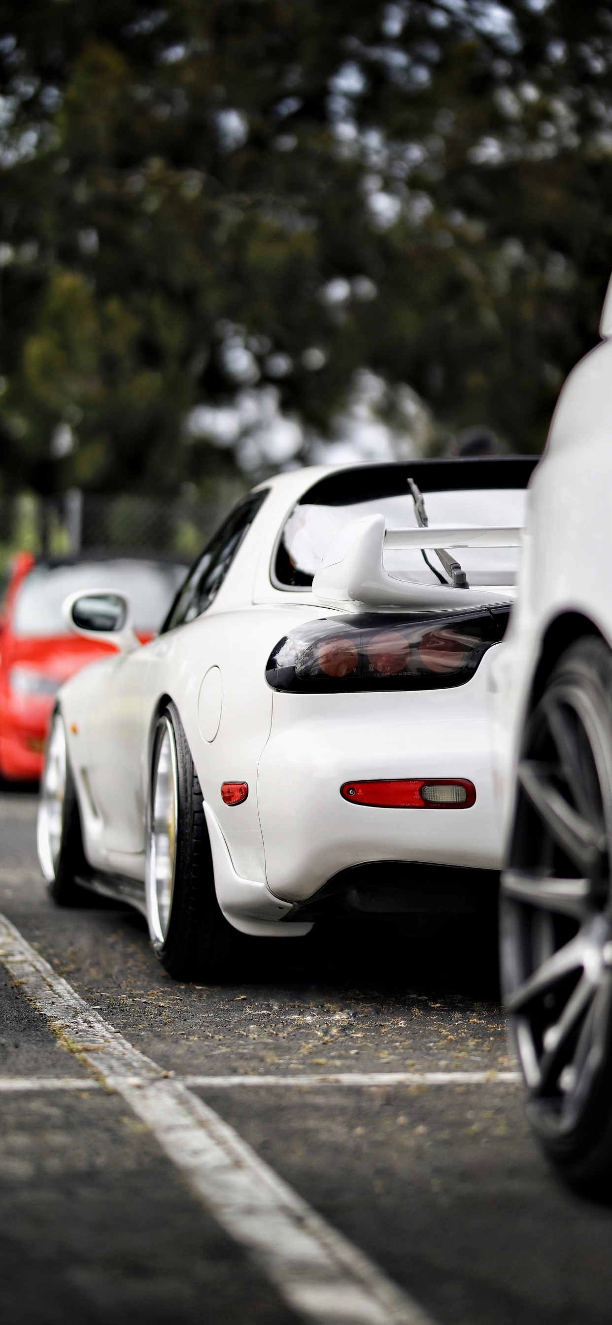 Обои Mazda RX-7, спортивный автомобиль, авто, колесо, Мазда в разрешении 1242x2688