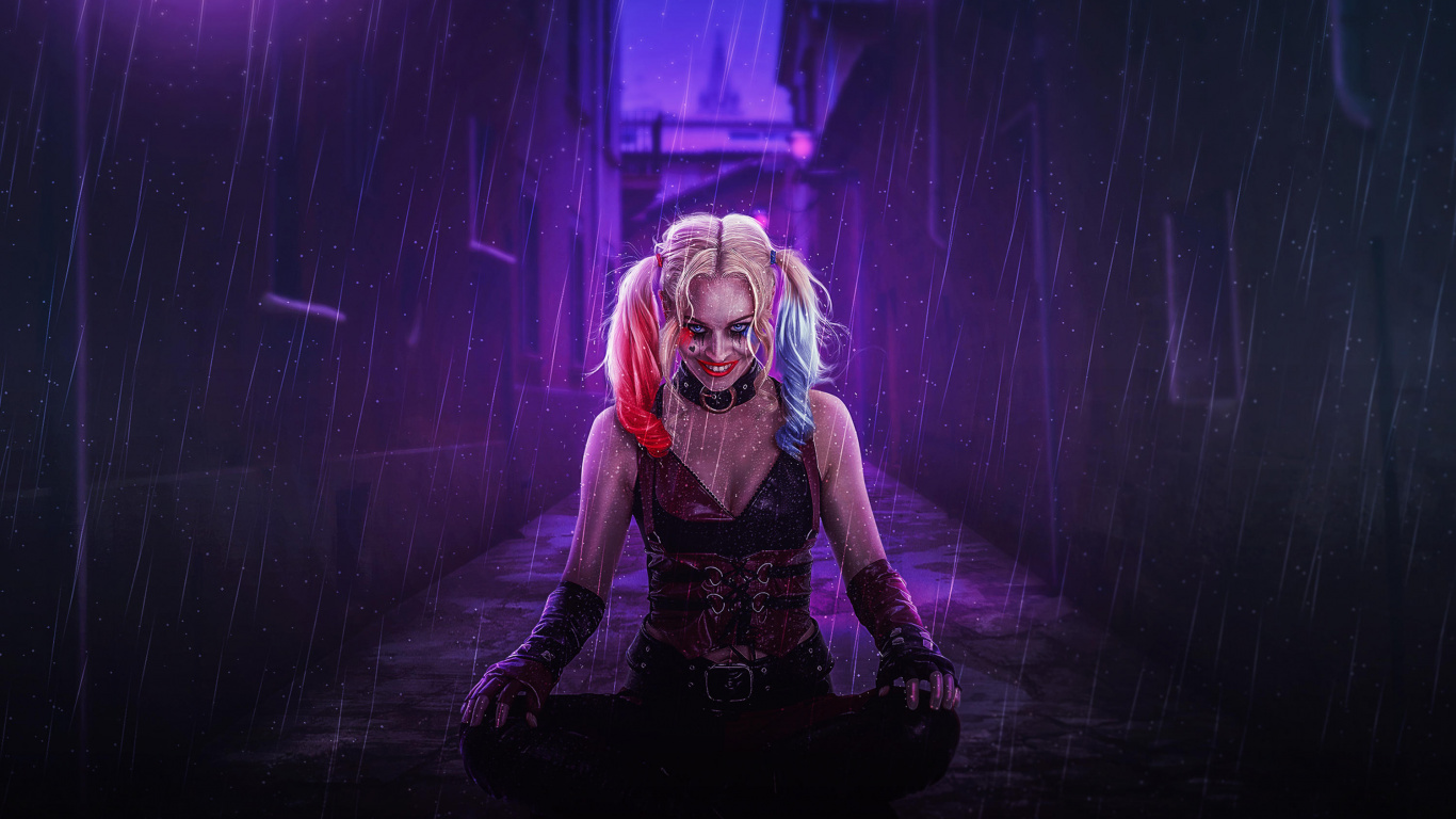 Обои пурпур, темнота, Цифровой композитинг, фикция, суперзлодей в разрешении 1366x768