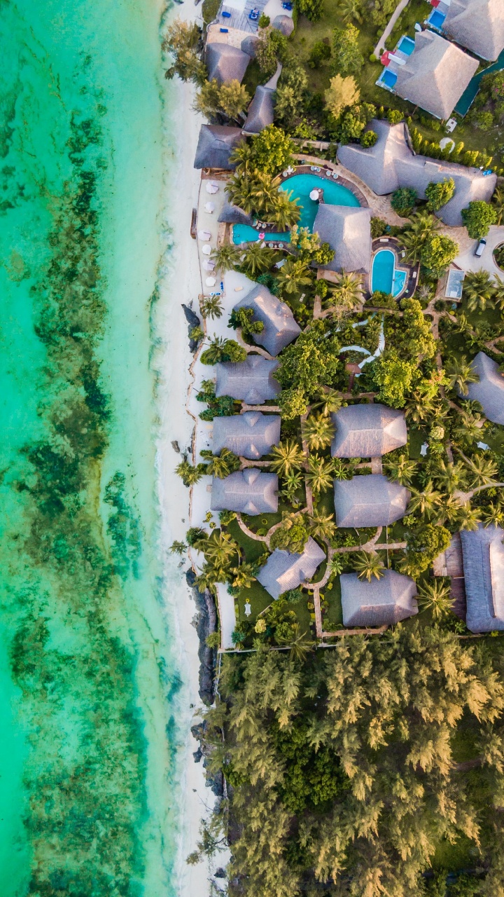 Обои с высоты птичьего полета, пейзаж, телевидение, мир, городской дизайн в разрешении 720x1280