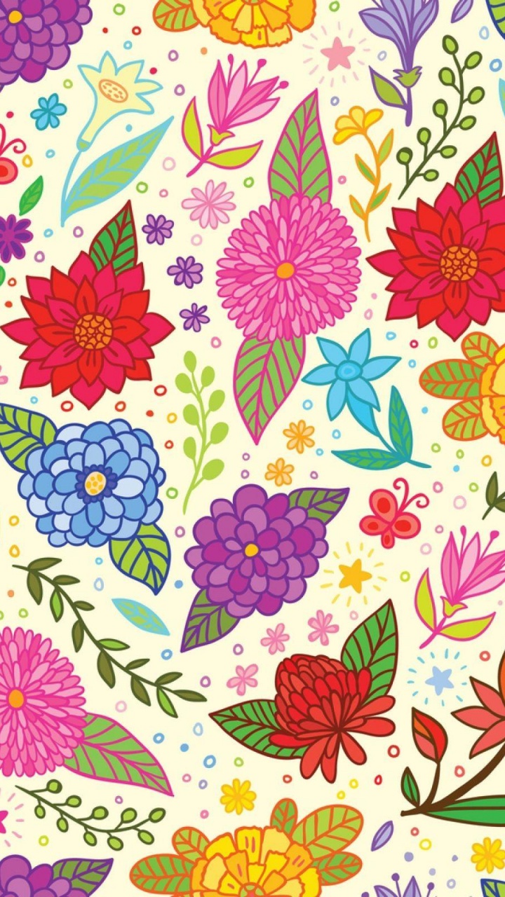 Обои цветок, цветочный дизайн, дизайн, текстура, узор в разрешении 720x1280