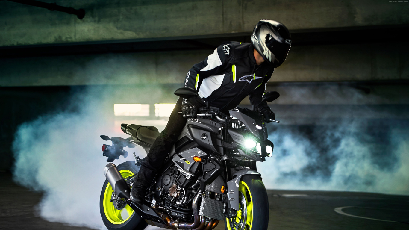 Обои Ямаха мотор Компани, мотоцикл, спортивный мотоцикл, мотоспорт, супербайк в разрешении 1366x768
