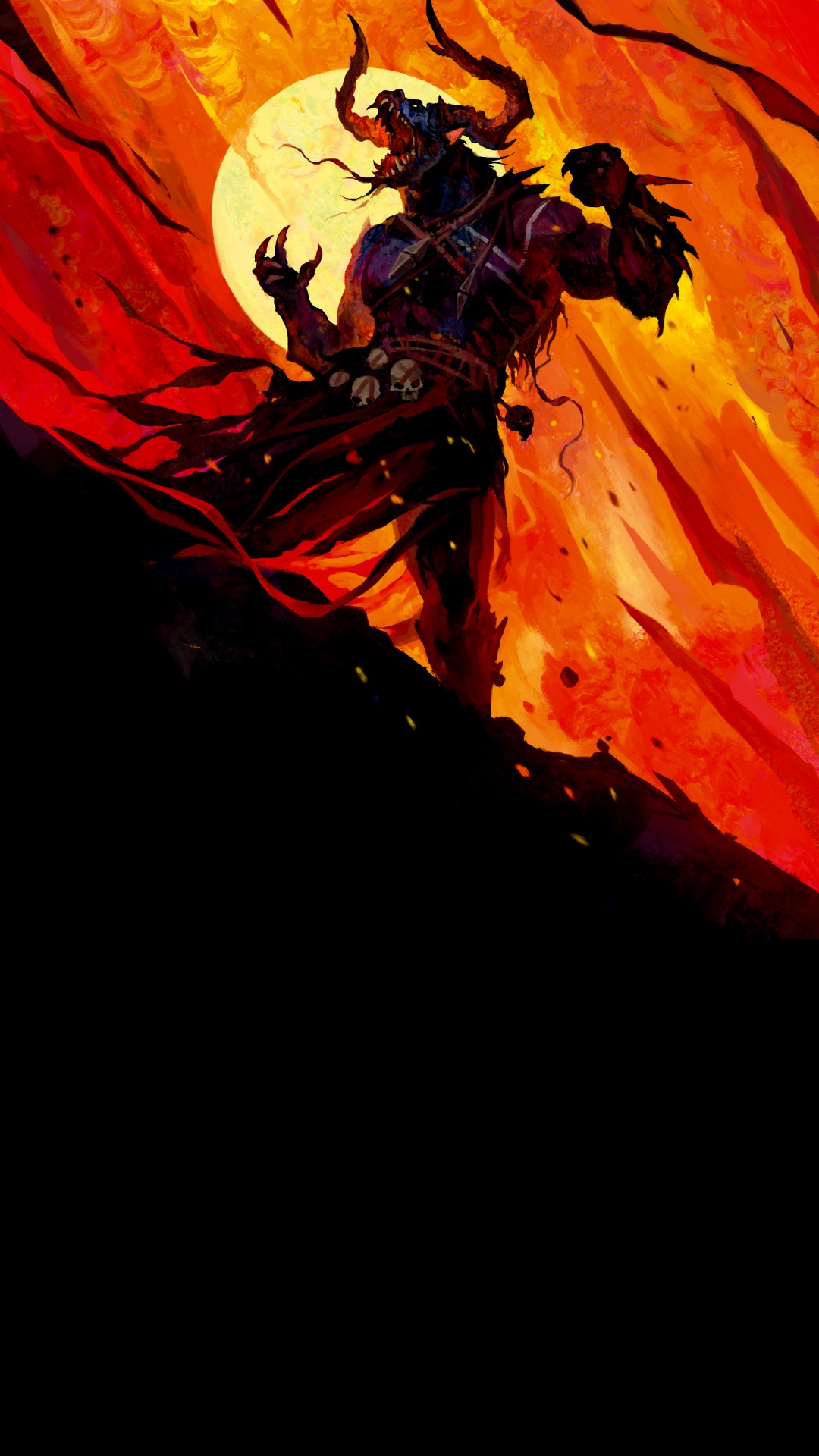 Обои Moraug MTG, magic the gathering, морауг ярость акума, зендикарское восхождение, Магия Сбор Арене в разрешении 1080x1920