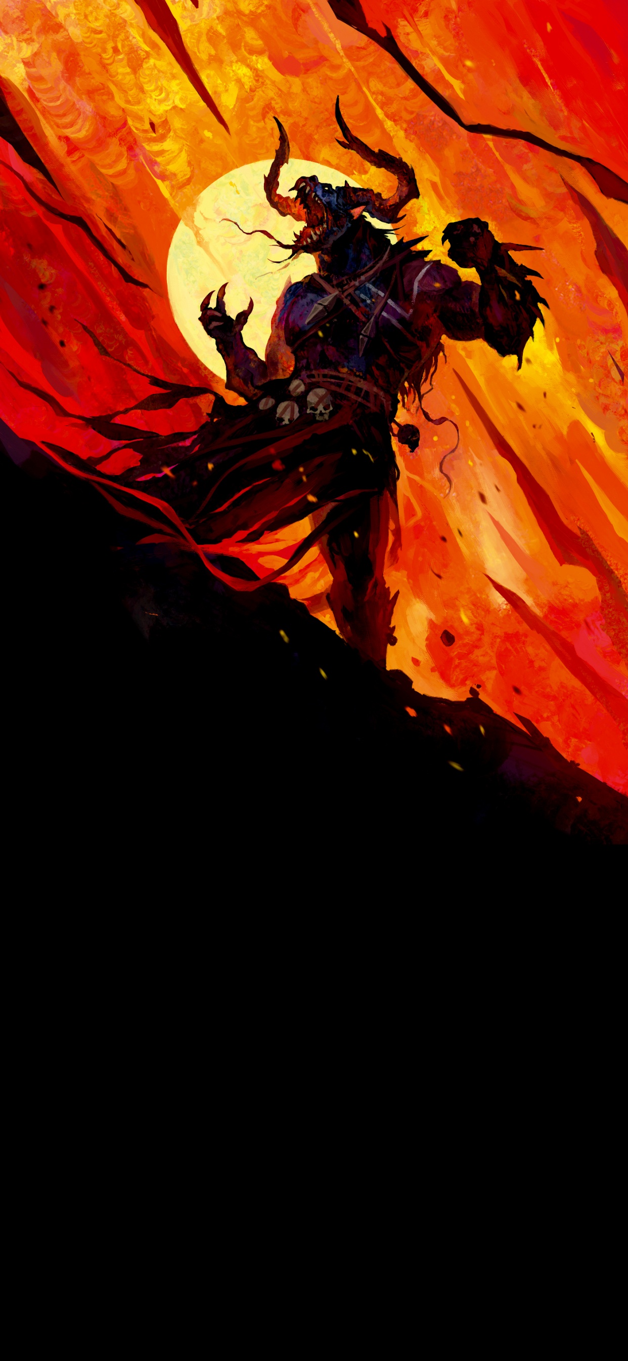 Обои Moraug MTG, magic the gathering, морауг ярость акума, зендикарское восхождение, Магия Сбор Арене в разрешении 1242x2688