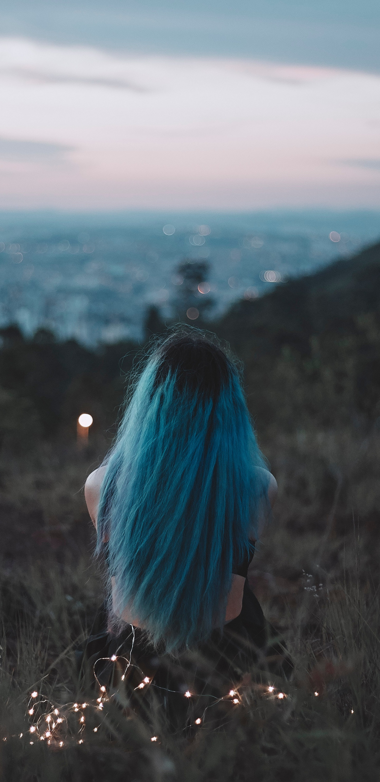 Обои синий, природа, свет, атмосфера, пейзаж в разрешении 1440x2960