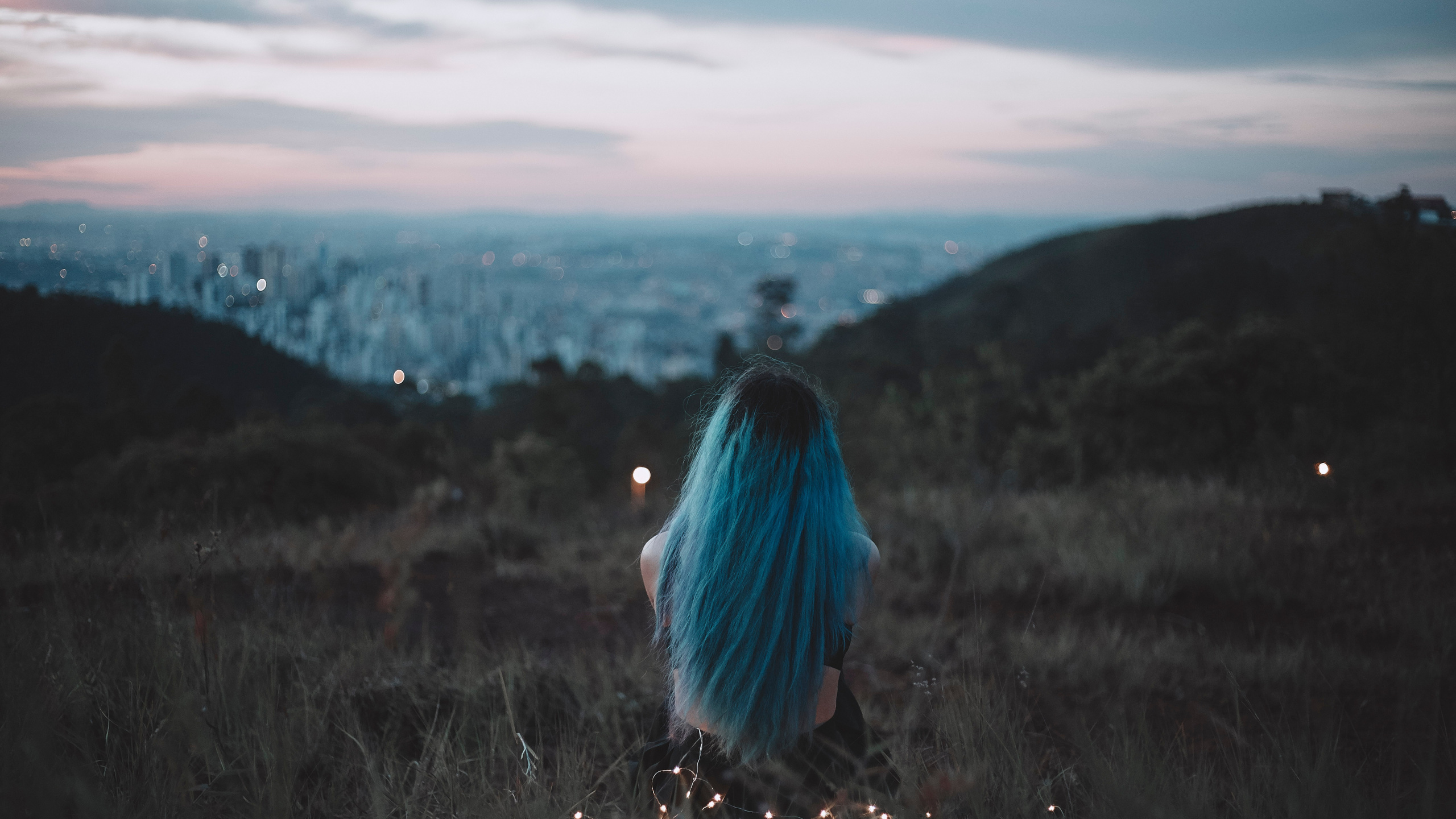 Обои синий, природа, свет, атмосфера, пейзаж в разрешении 2560x1440