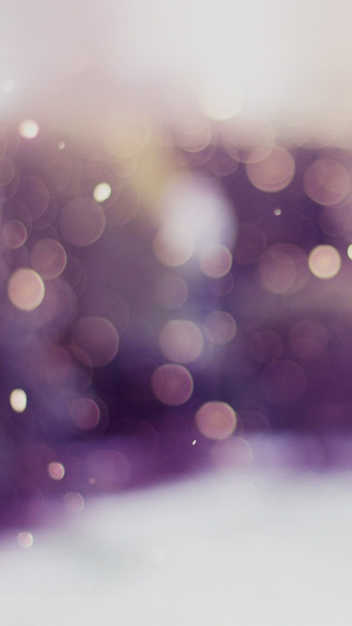 Обои боке, пурпур, Фиолетовый, свет, снег в разрешении 720x1280