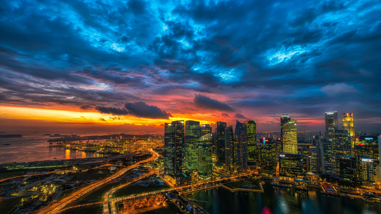 Обои городской пейзаж, город, природа, городской район, облако в разрешении 1280x720