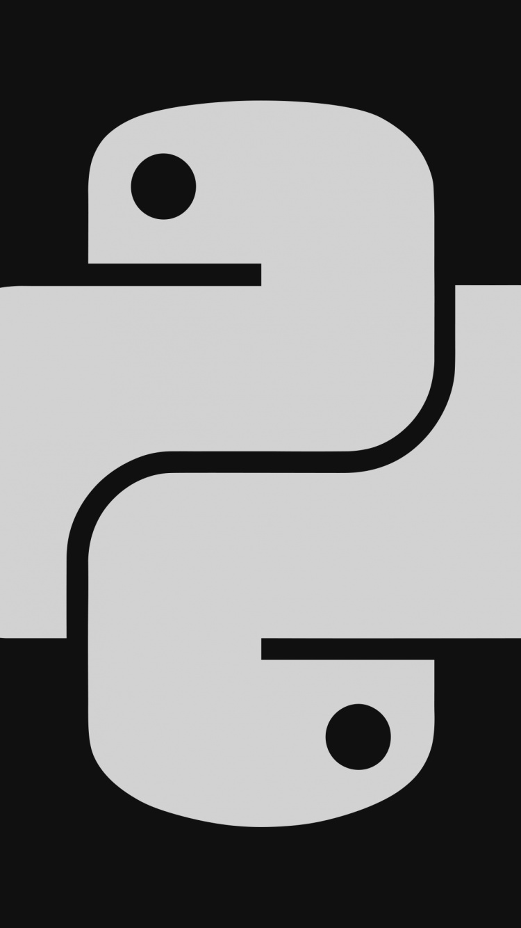 Обои логотип python, питон, икона, Язык программирования, лого в разрешении 750x1334