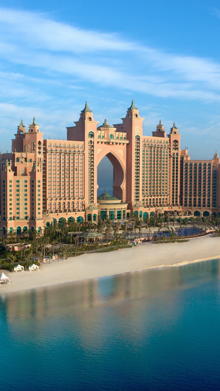 Обои Атлантис Палм, Атлантис Багамы, прибежище, город, синий в разрешении 720x1280