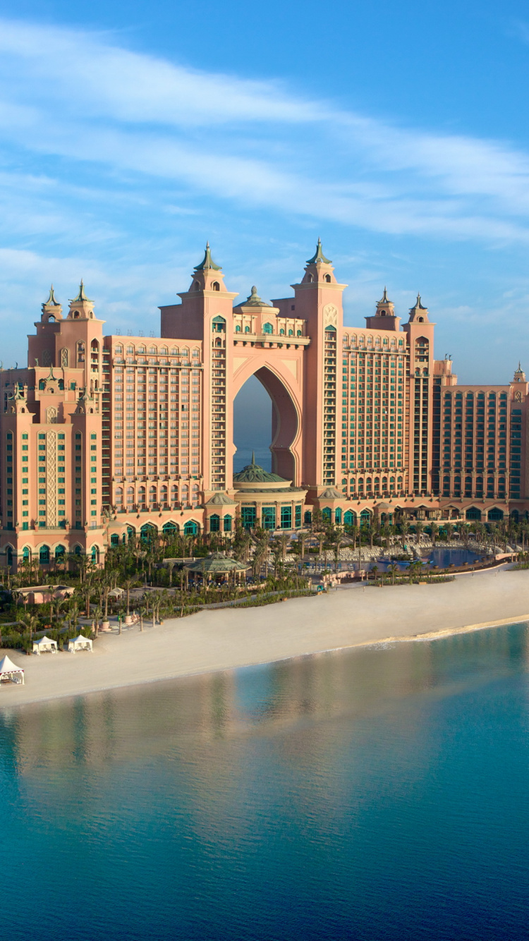 Обои Атлантис Палм, Атлантис Багамы, прибежище, город, синий в разрешении 750x1334