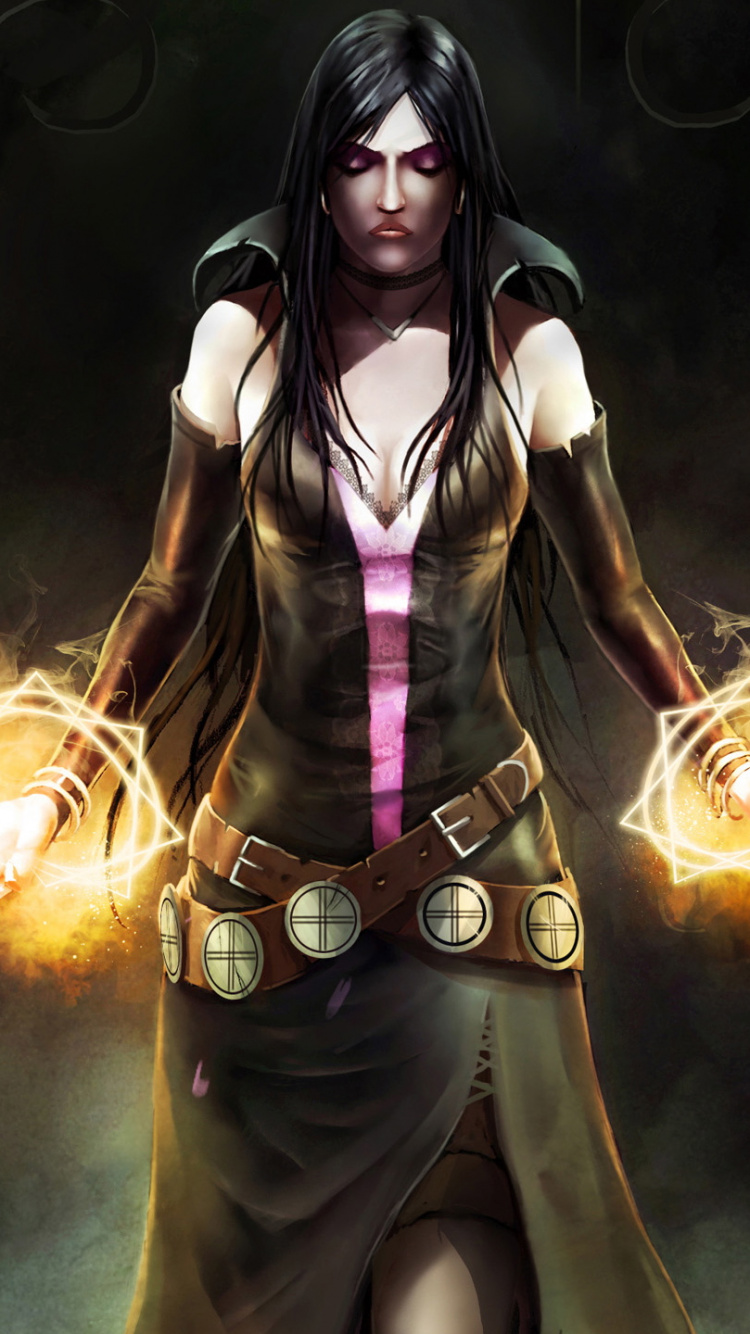 Обои Trine 2, коллекционные карточки steam, темнота, компьютерная игра, демон в разрешении 750x1334