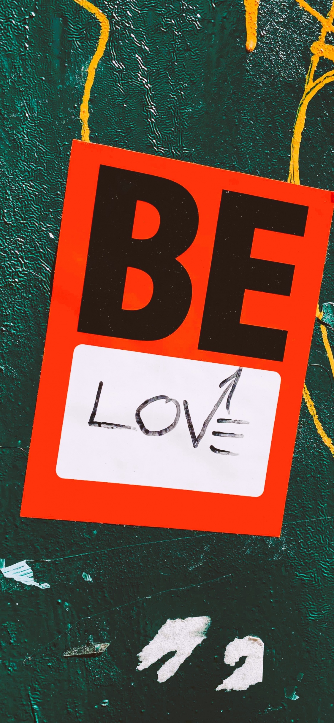 Обои число, текст, желтый, apple, графический дизайн в разрешении 1125x2436