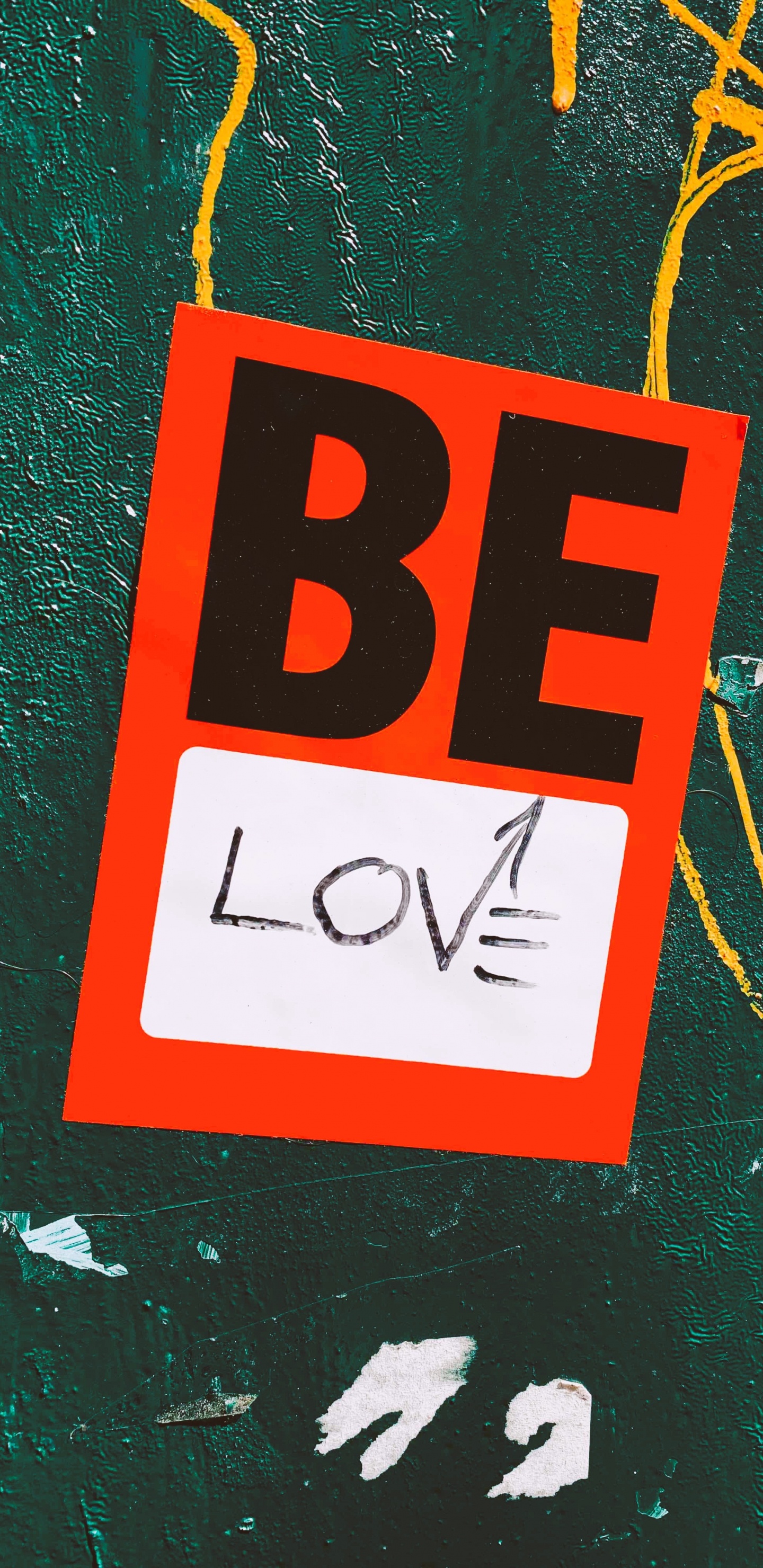 Обои число, текст, желтый, apple, графический дизайн в разрешении 1440x2960