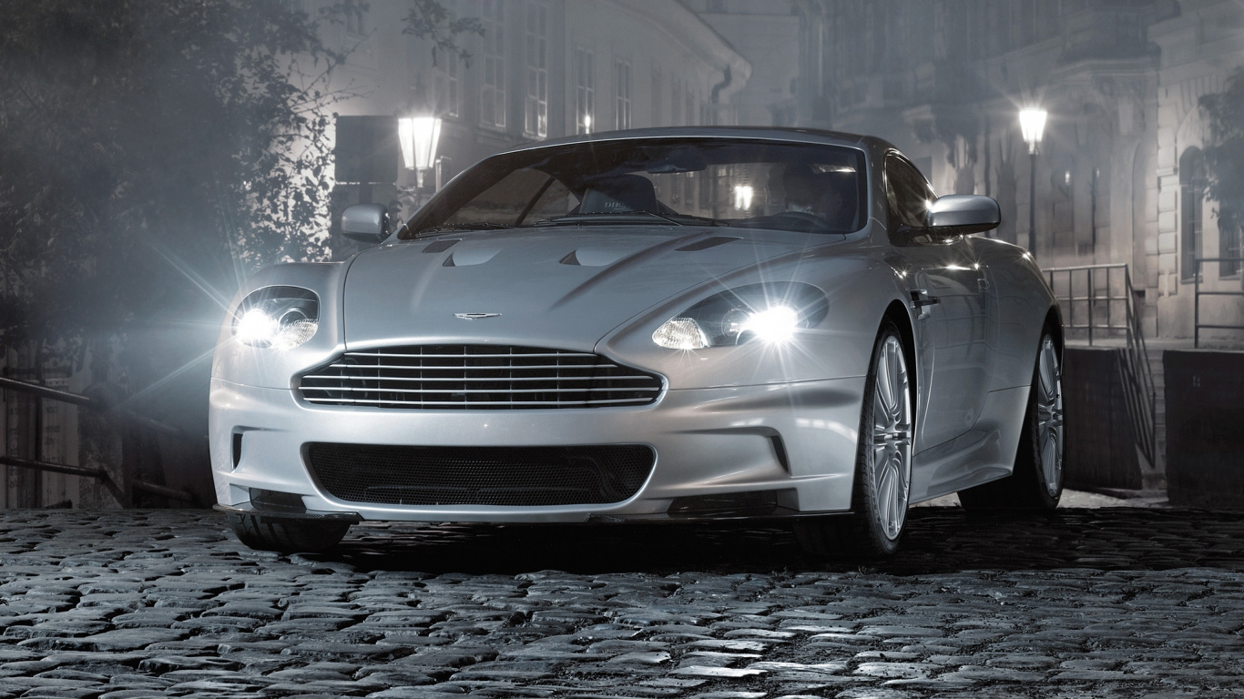 Обои автомобиль, суперкар, черный, aston martin vantage в разрешении 1366x768