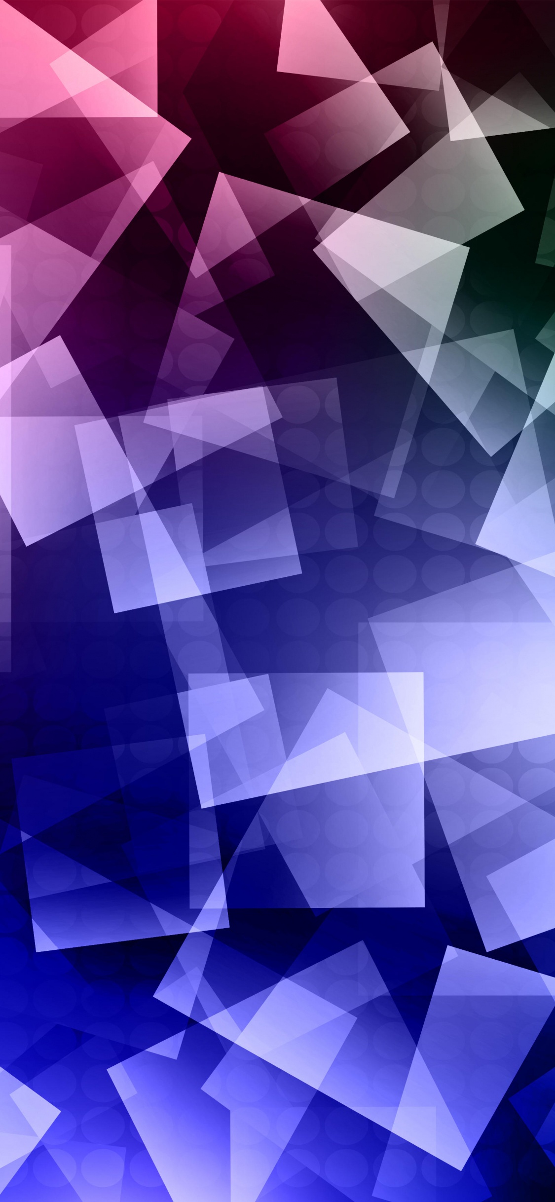 Обои абстракция, графический дизайн, синий, пурпур, треугольник в разрешении 1125x2436