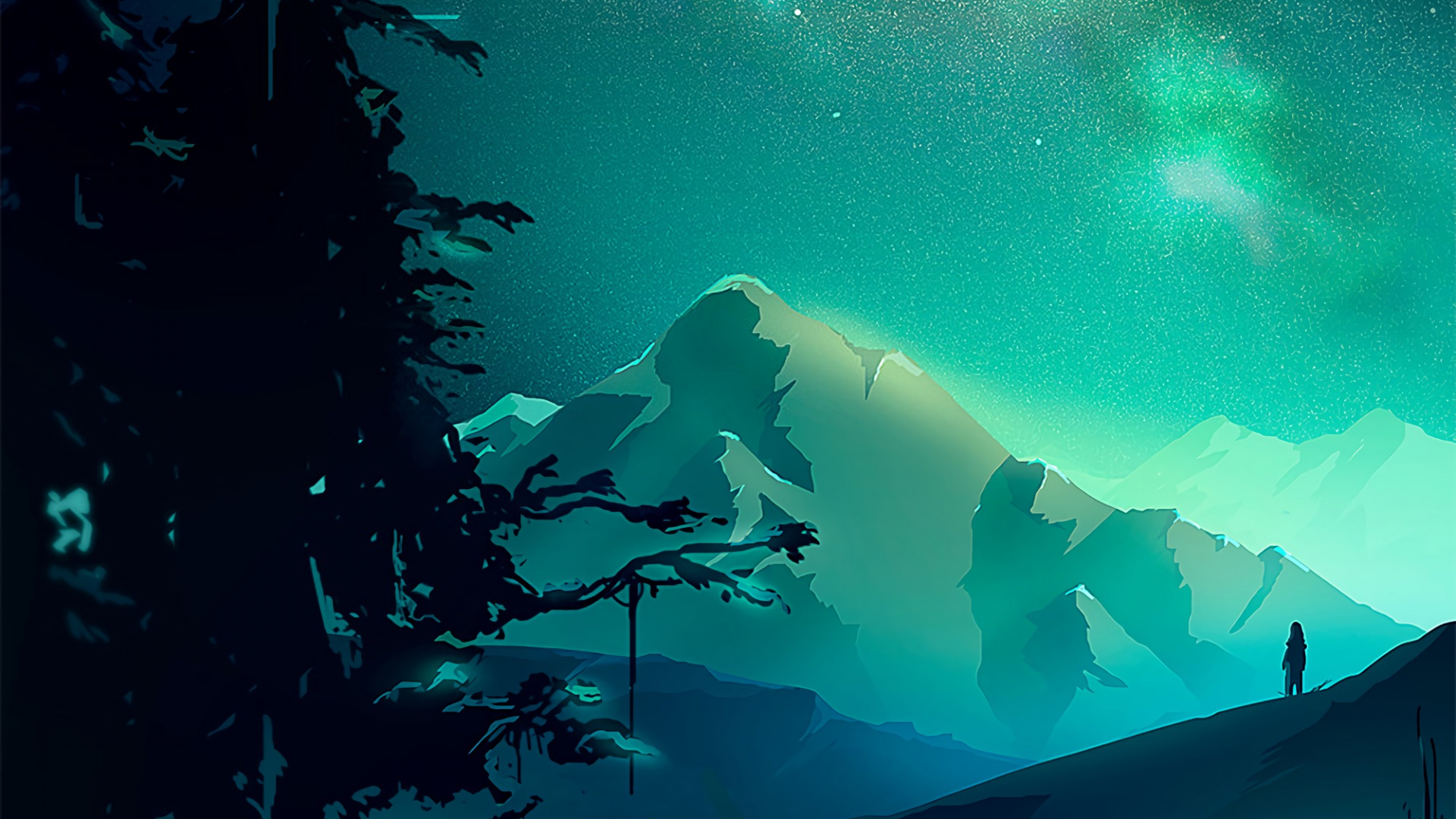 Обои темнота, степень мастера, звезда, графический дизайн, природа в разрешении 1920x1080