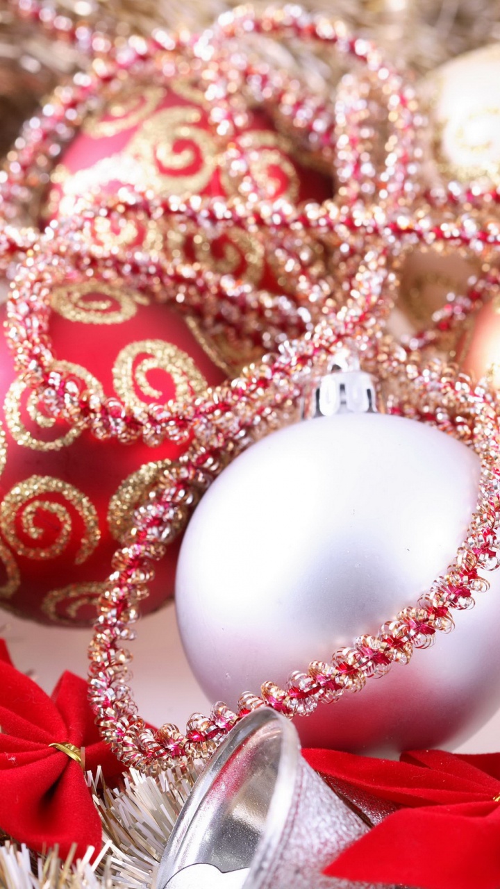 Обои праздник, Новый год, рождественский орнамент, Рождественский день, Рождественские украшения в разрешении 720x1280