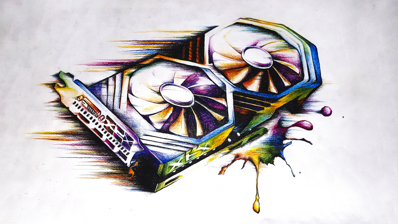 Обои радеон, графический дизайн, иллюстрация, рисование, эскиз в разрешении 1280x720