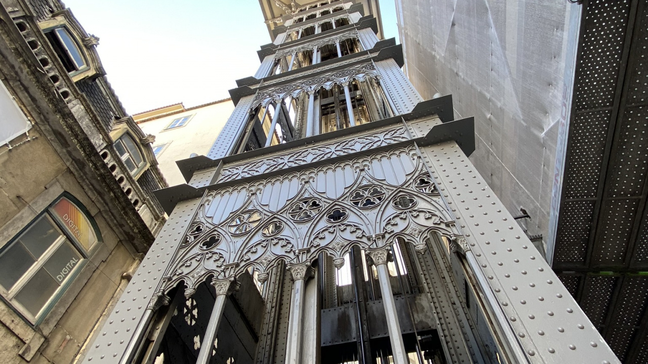 Обои подъемник санта-хуста, инфраструктура, архитектура, инженерия, железо в разрешении 1280x720