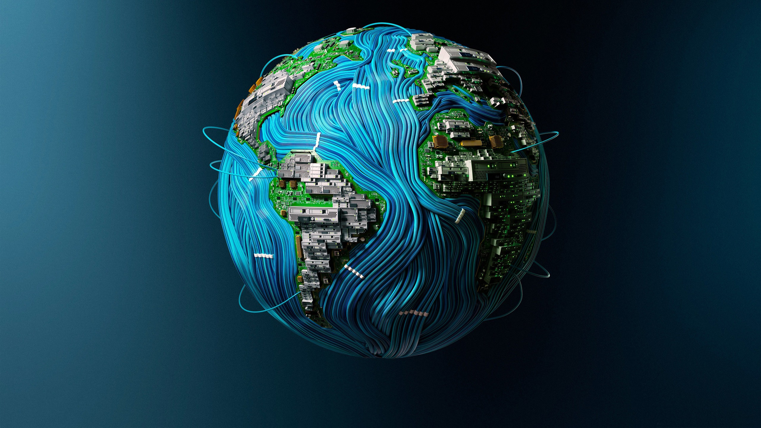 Обои земля, мир, шар, сфера, графика в разрешении 2560x1440