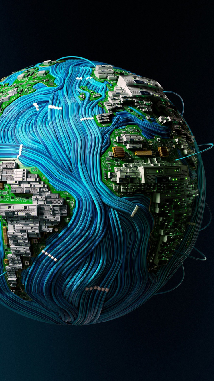 Обои земля, мир, шар, сфера, графика в разрешении 750x1334